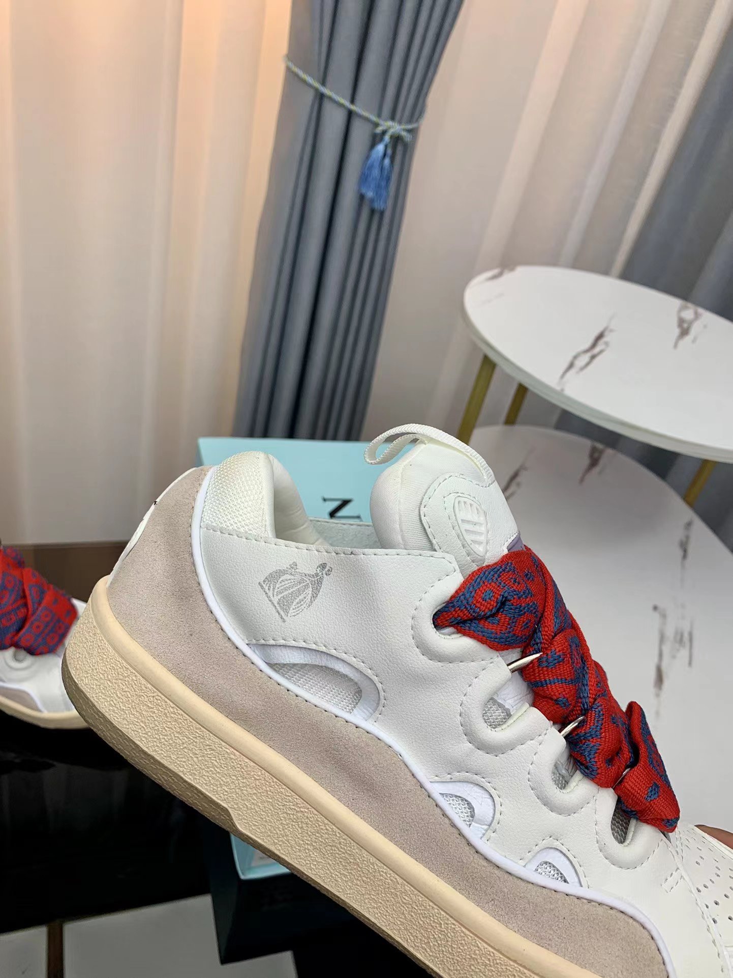 Lanvin Leather Curb Off white - vstockx