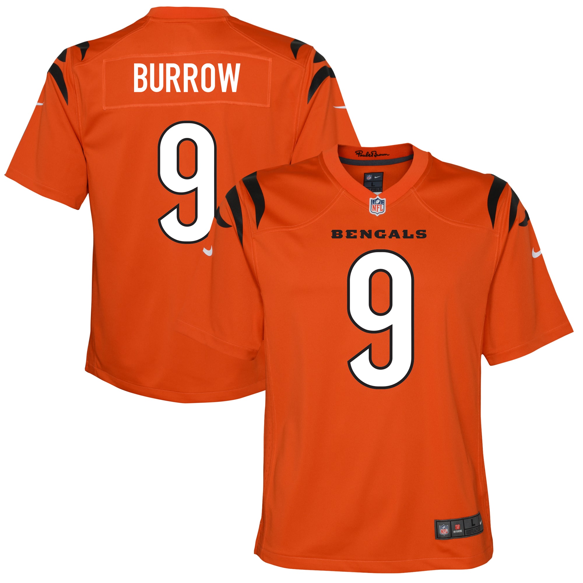 Joe Burrow Cincinnati Bengals Nike Youth Game Jersey - Orange - vstockx