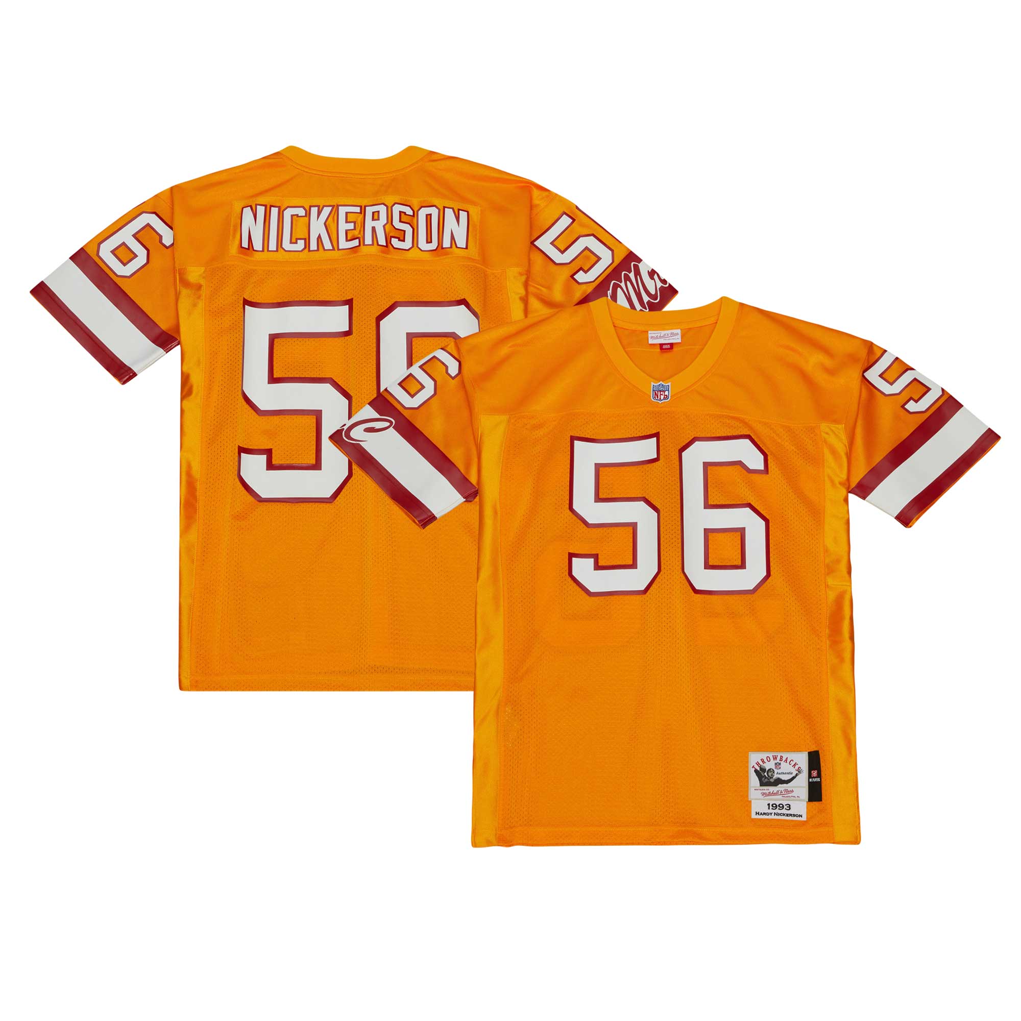 Hardy Nickerson Tampa Bay Buccaneers Mitchell & Ness 1993 Authentic Jersey - Orange - vstockx