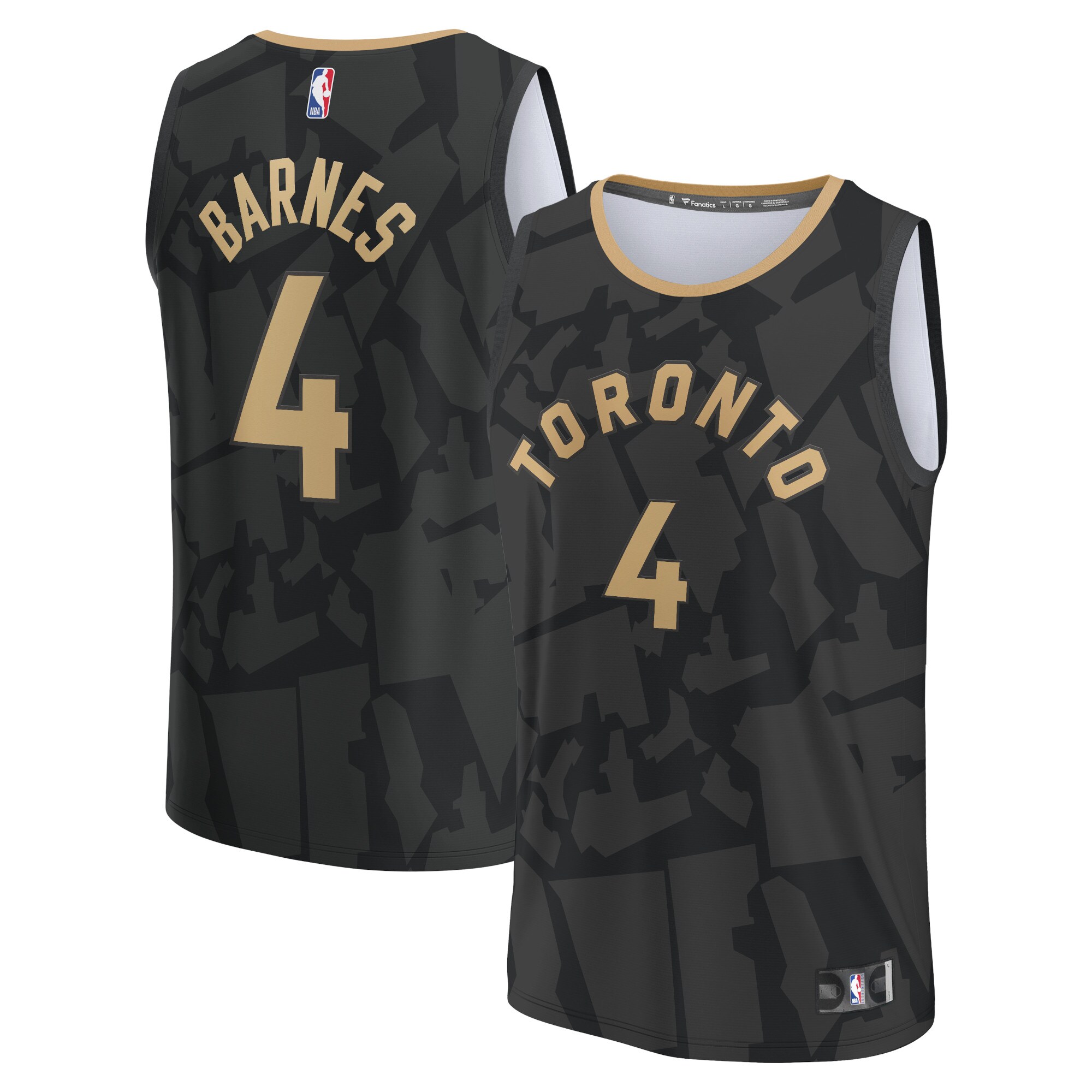 Scottie Barnes Toronto Raptors Fanatics Branded 2022/23 Fastbreak Jersey - City Edition - Black - vstockx