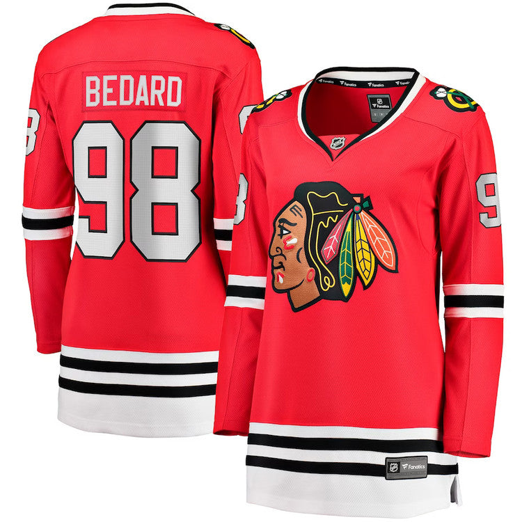 Women's Connor Bedard Chicago Blackhawks Fanatics Branded Red Breakaway Home Jersey - vstockx