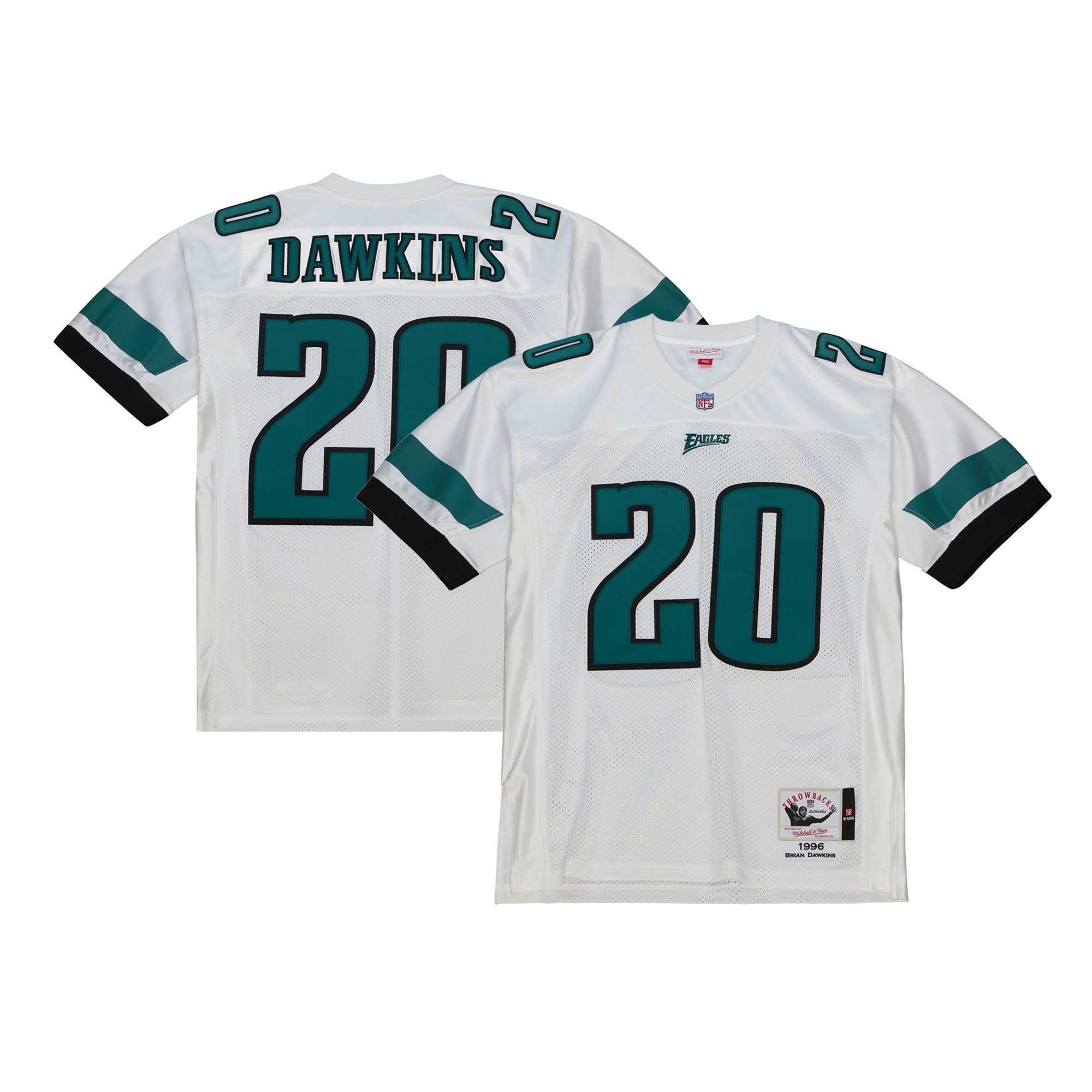 Brian Dawkins Philadelphia Eagles Mitchell & Ness 1996 Authentic Jersey - White - vstockx