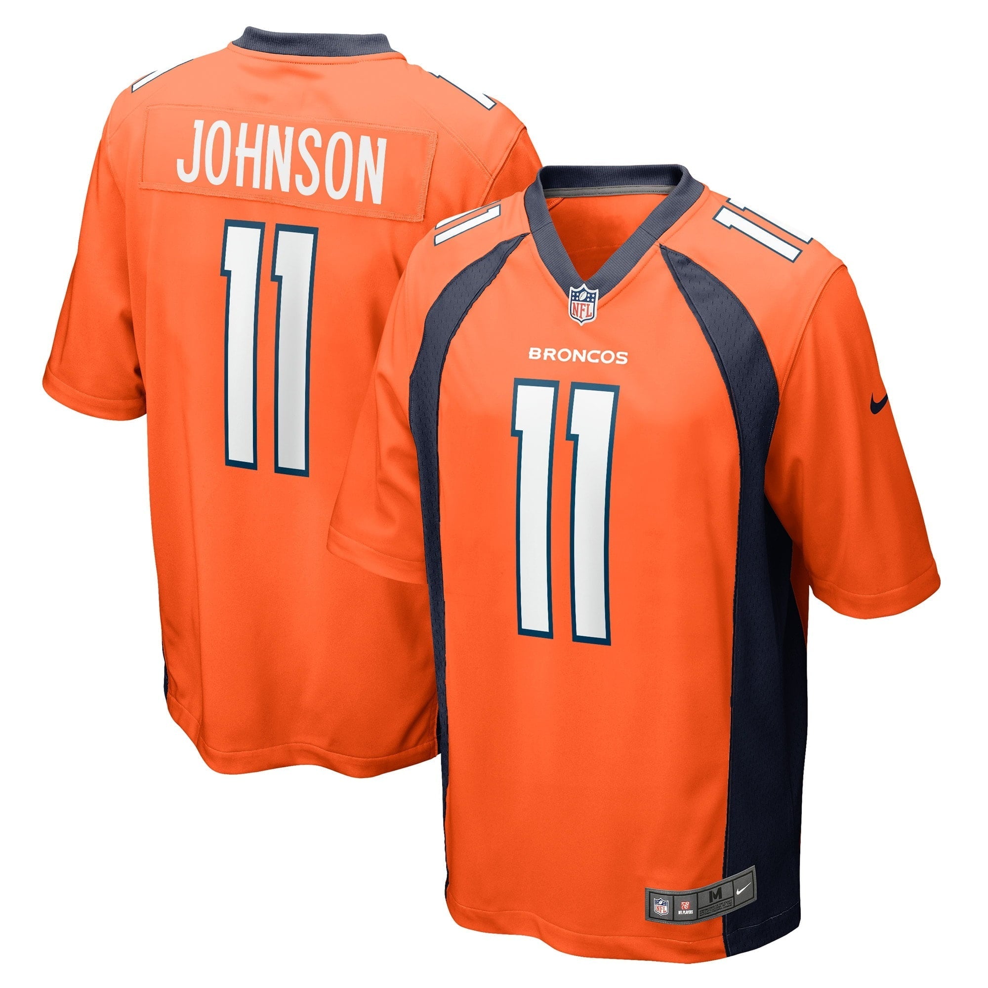 Men's Nike Josh Johnson Orange Denver Broncos Game Player Jersey - vstockx