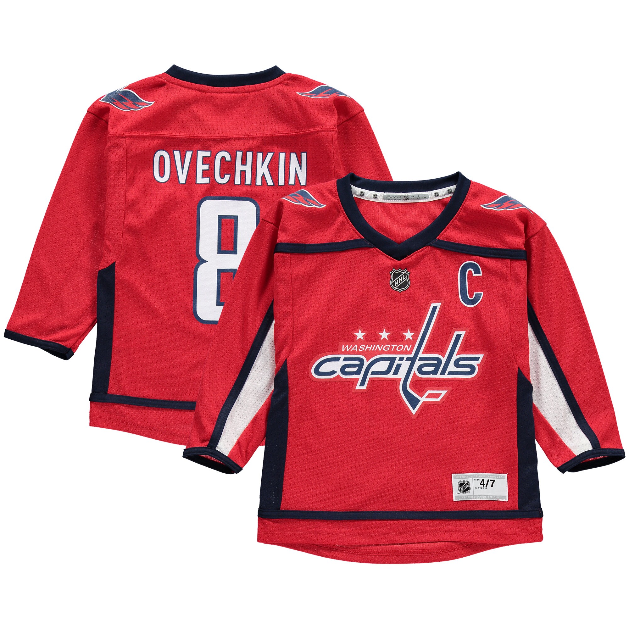 Alexander Ovechkin Washington Capitals Preschool Replica Player Jersey - Red - vstockx