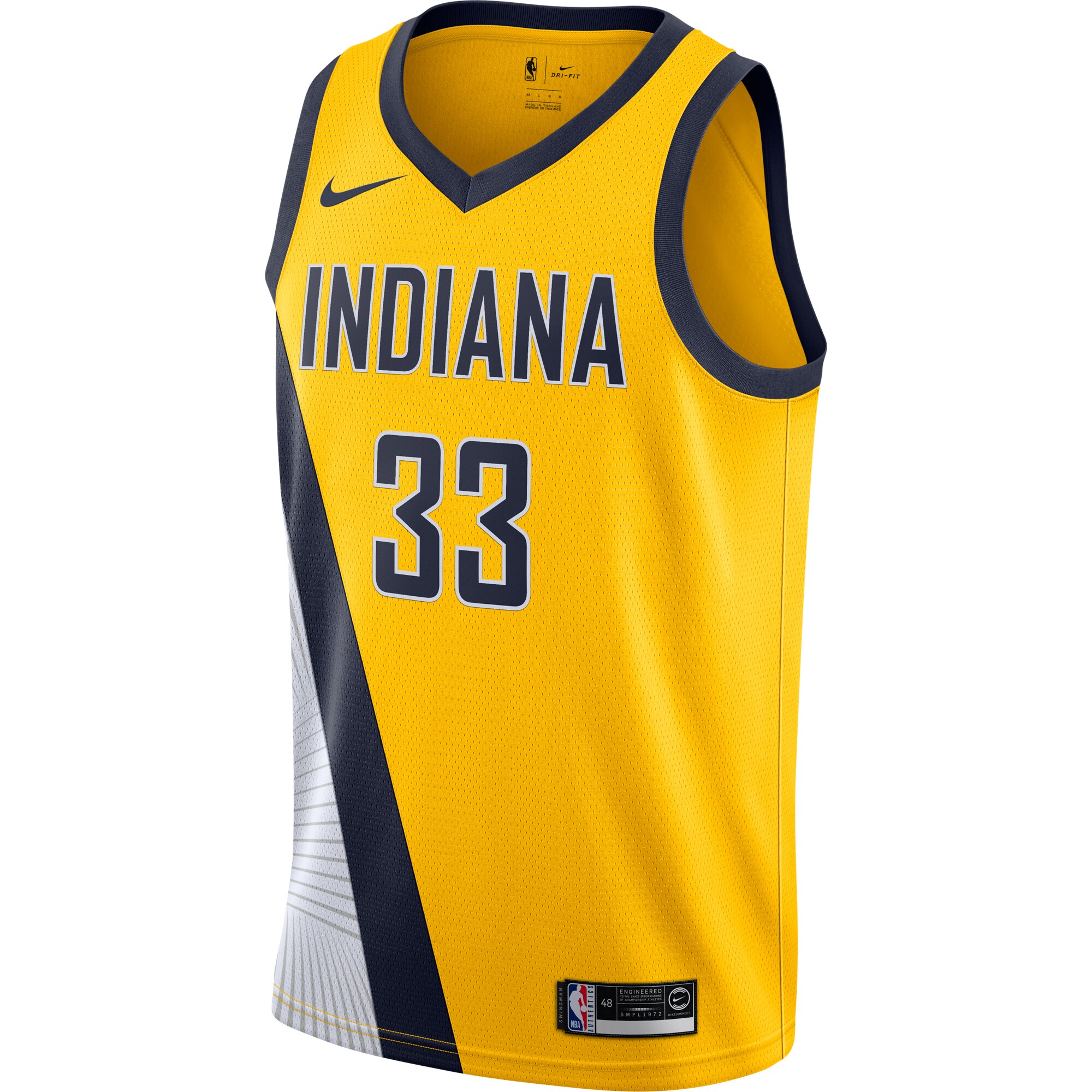 Myles Turner Indiana Pacers Nike Swingman Jersey Gold - Statement Edition - vstockx