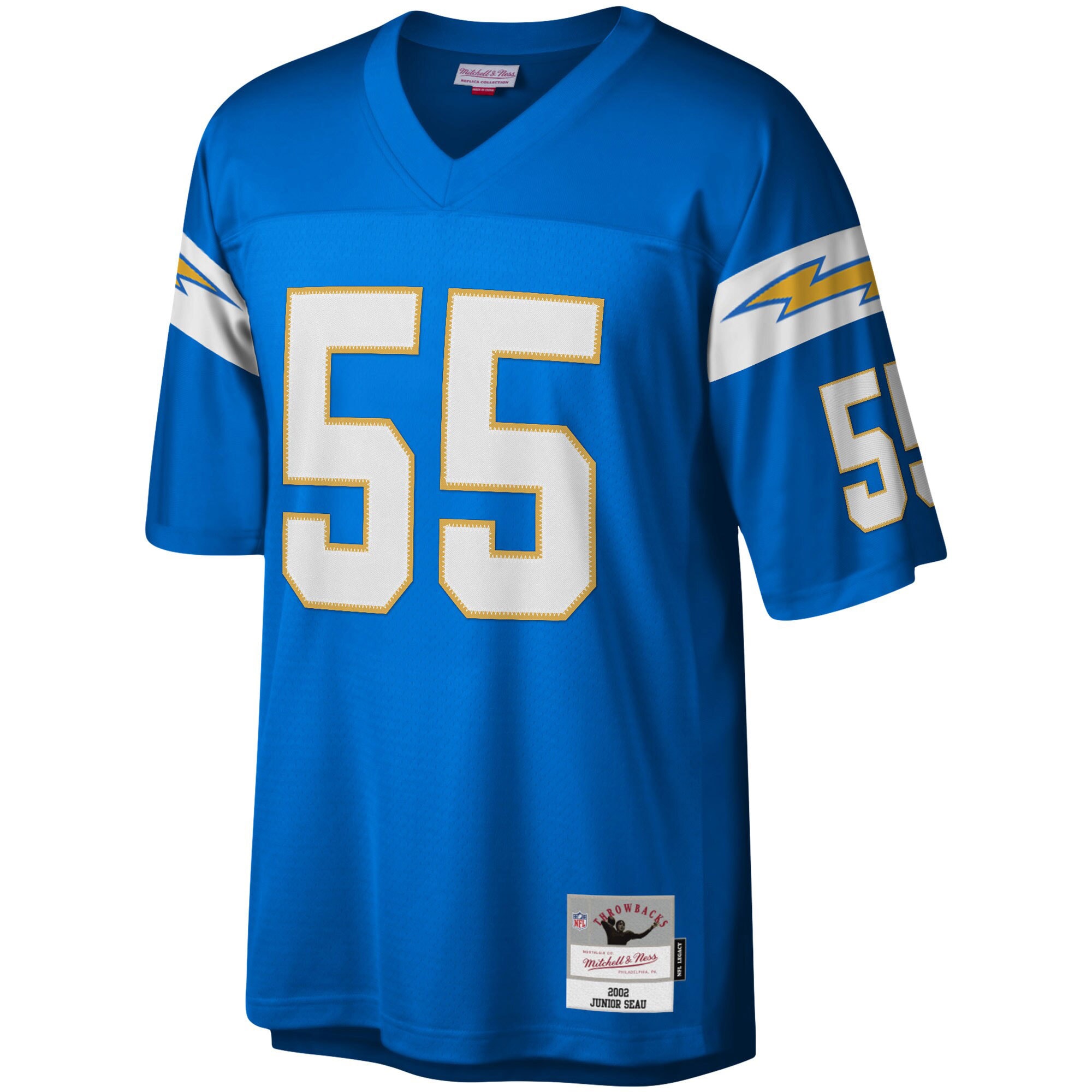 Junior Seau Los Angeles Chargers Mitchell & Ness Big & Tall 2002 Retired Player Replica Jersey - Powder Blue - vstockx