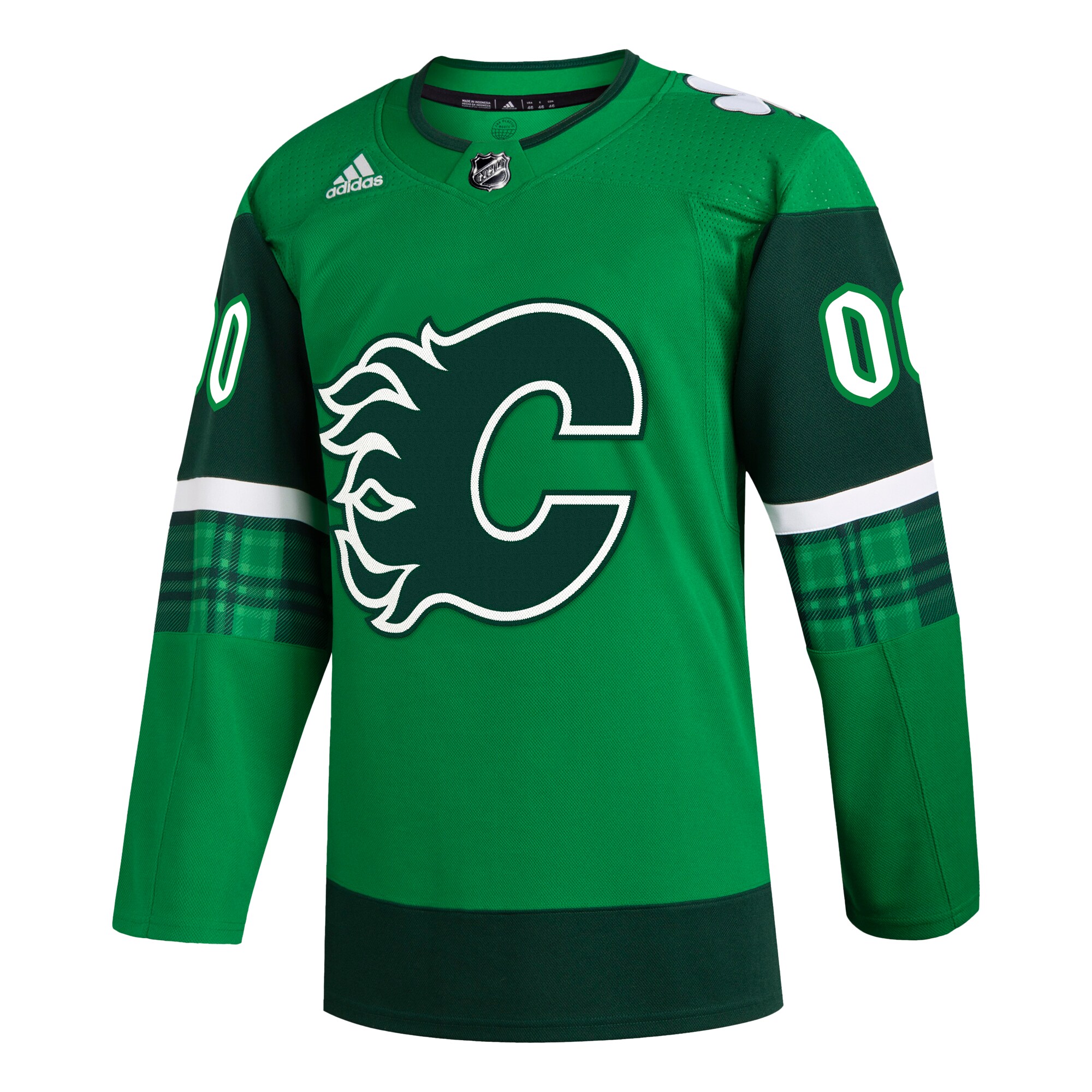 Calgary Flames adidas St. Patrick's Day Authentic Custom Jersey - Kelly Green - vstockx