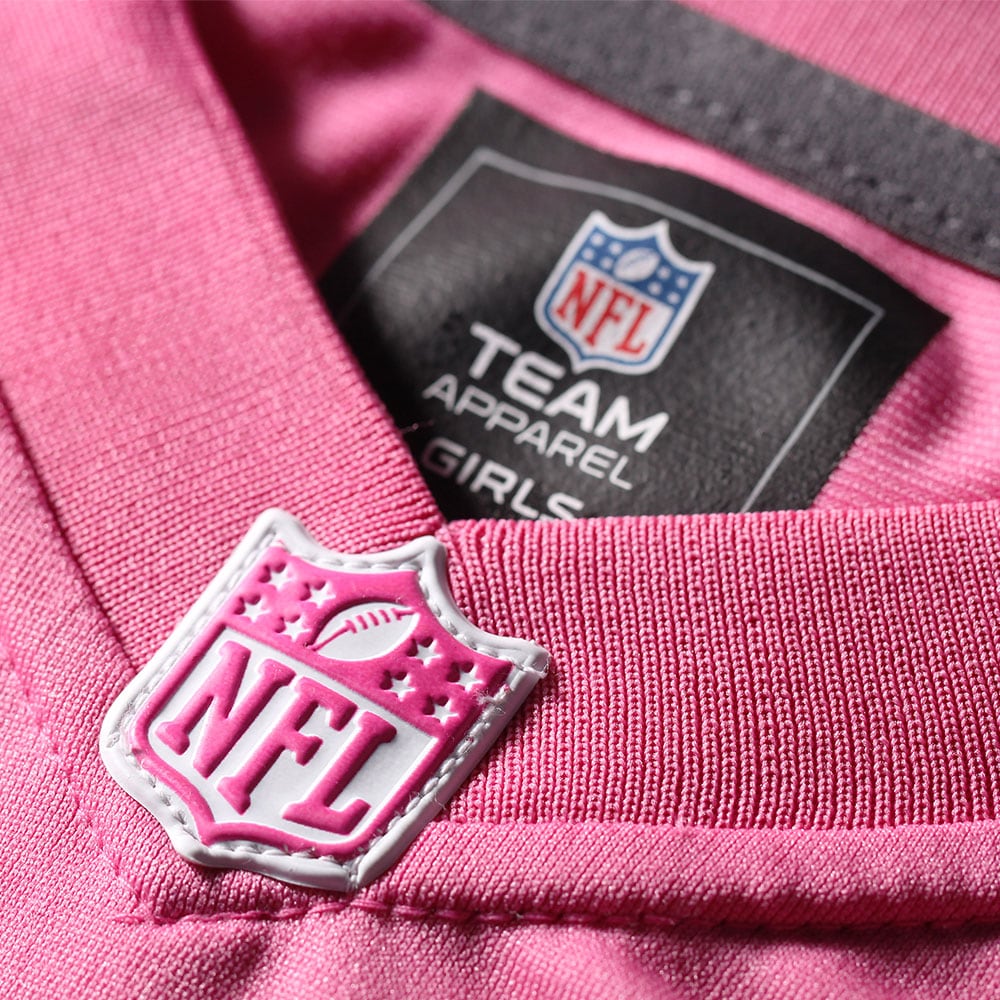 Drew Brees New Orleans Saints Girls Youth Bubble Gum Jersey - Pink - vstockx