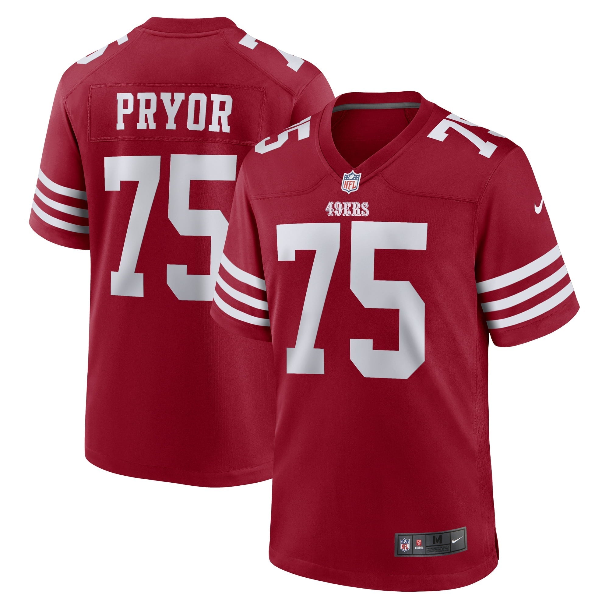 Men's Nike Matt Pryor Scarlet San Francisco 49ers Game Jersey - vstockx