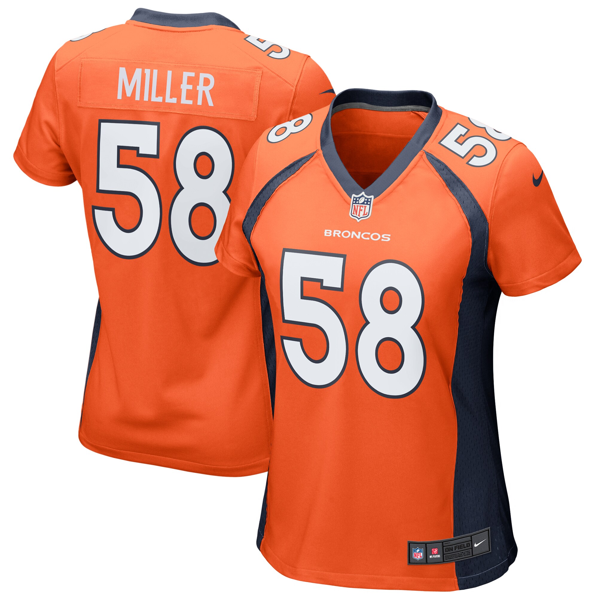 Von Miller Denver Broncos Nike Women's Game Jersey - Orange - vstockx