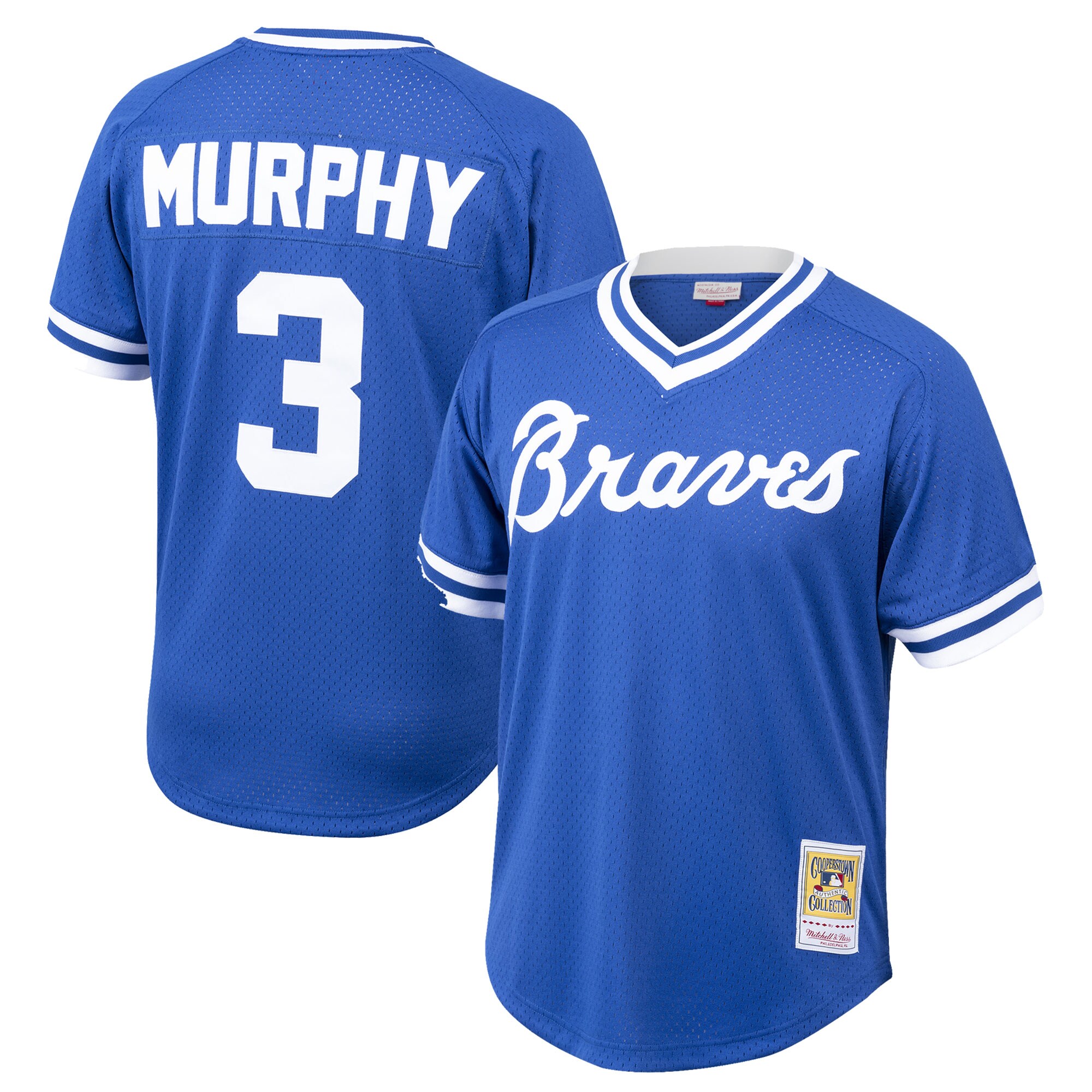 Dale Murphy Atlanta Braves Mitchell & Ness Youth Cooperstown Collection Mesh Batting Practice Jersey - Royal - vstockx