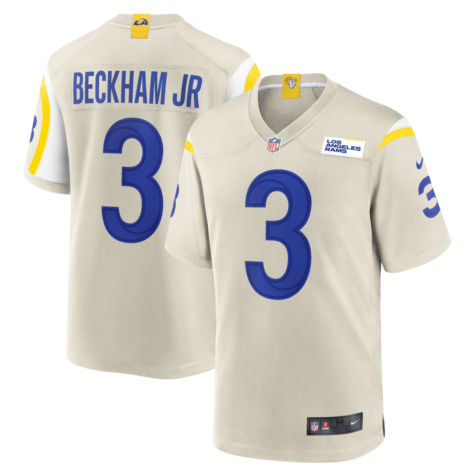 Odell Beckham Jr. Los Angeles Rams Nike Game Jersey - Bone - vstockx
