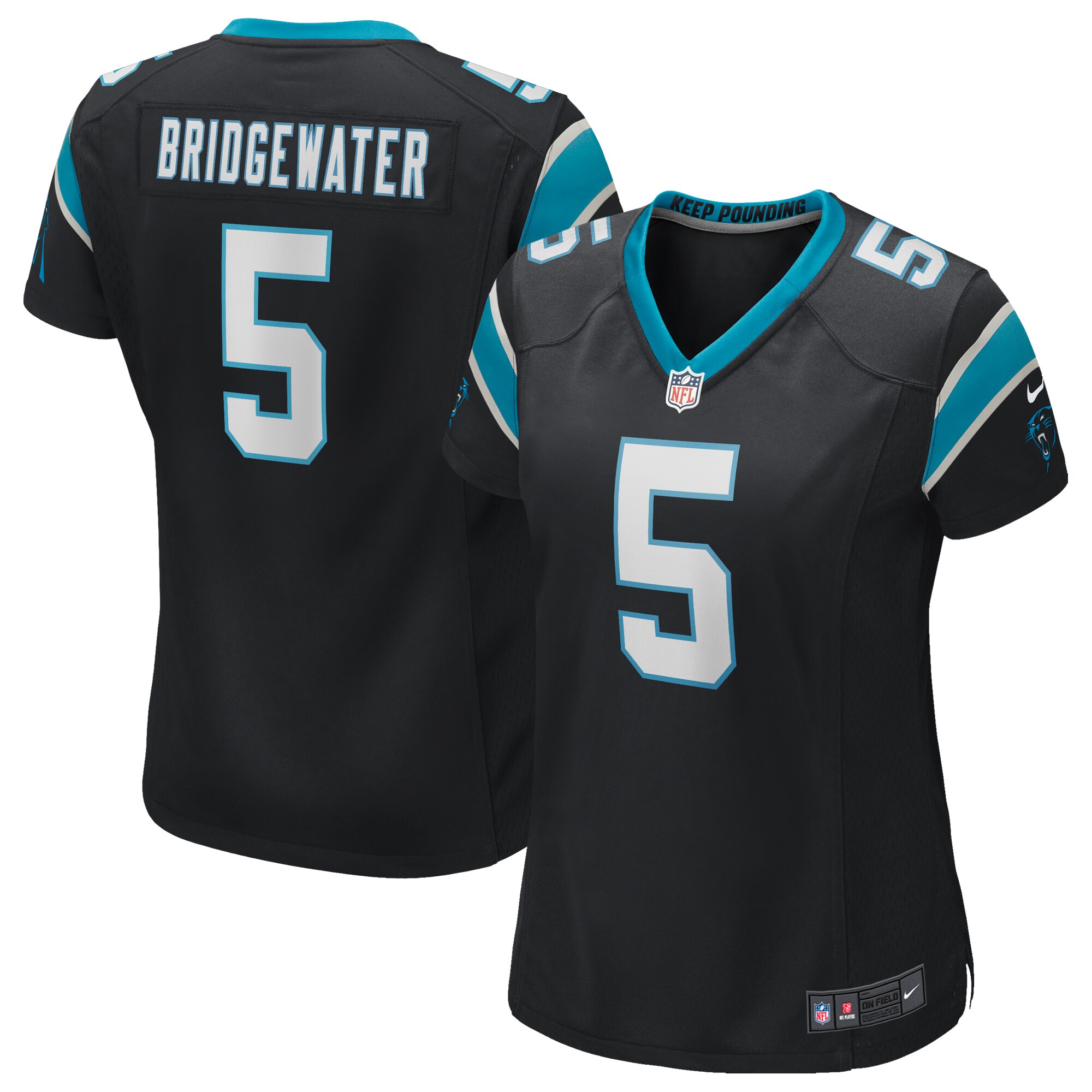 Teddy Bridgewater Carolina Panthers Nike Women's Game Player Jersey - Black - vstockx