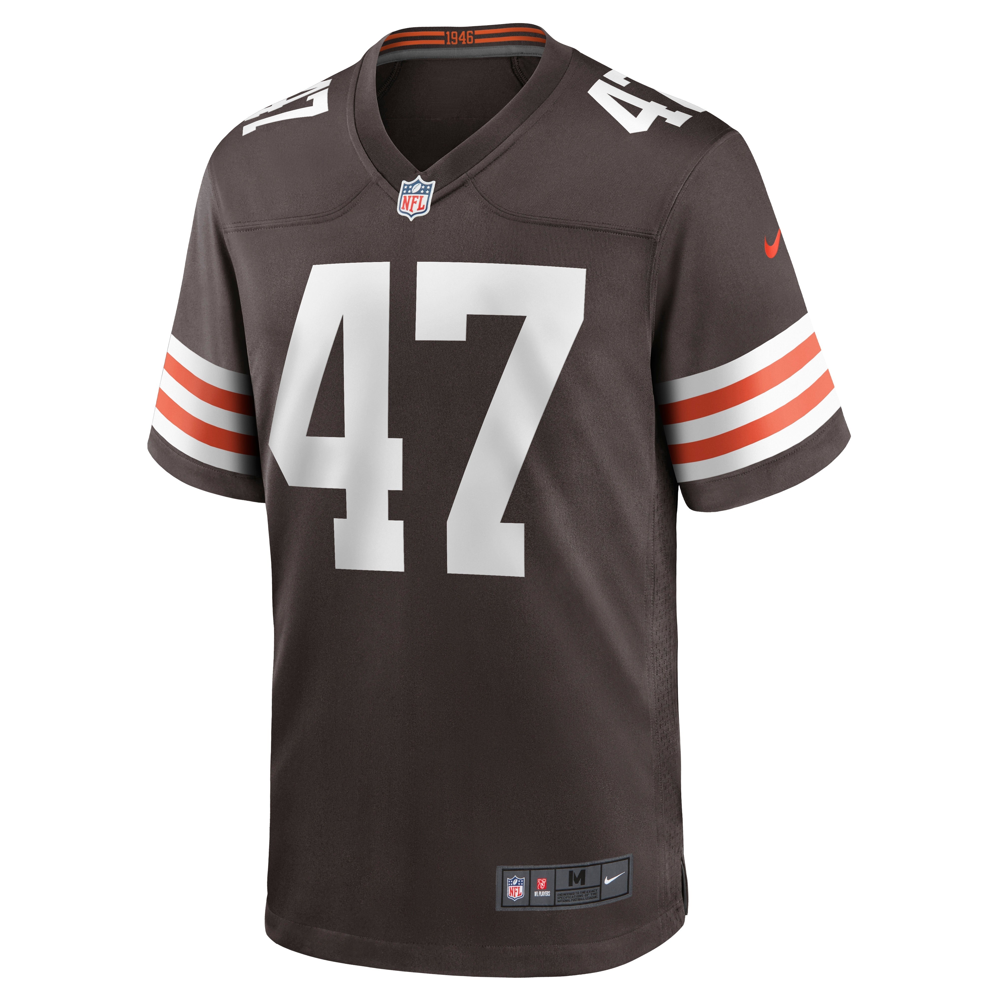 Men's Nike Charley Hughlett Brown Cleveland Browns Game Jersey - vstockx