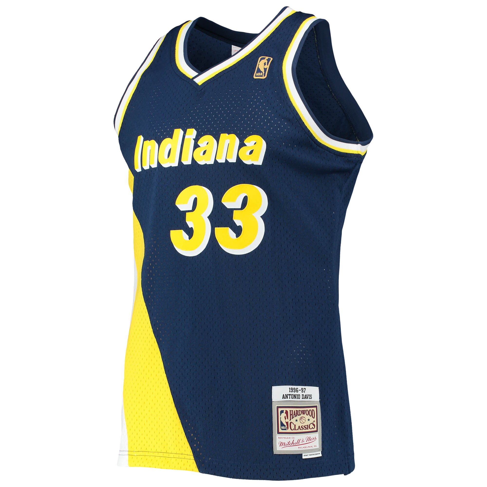 Antonio Davis Indiana Pacers Mitchell & Ness Hardwood Classics Swingman Jersey - Navy - vstockx