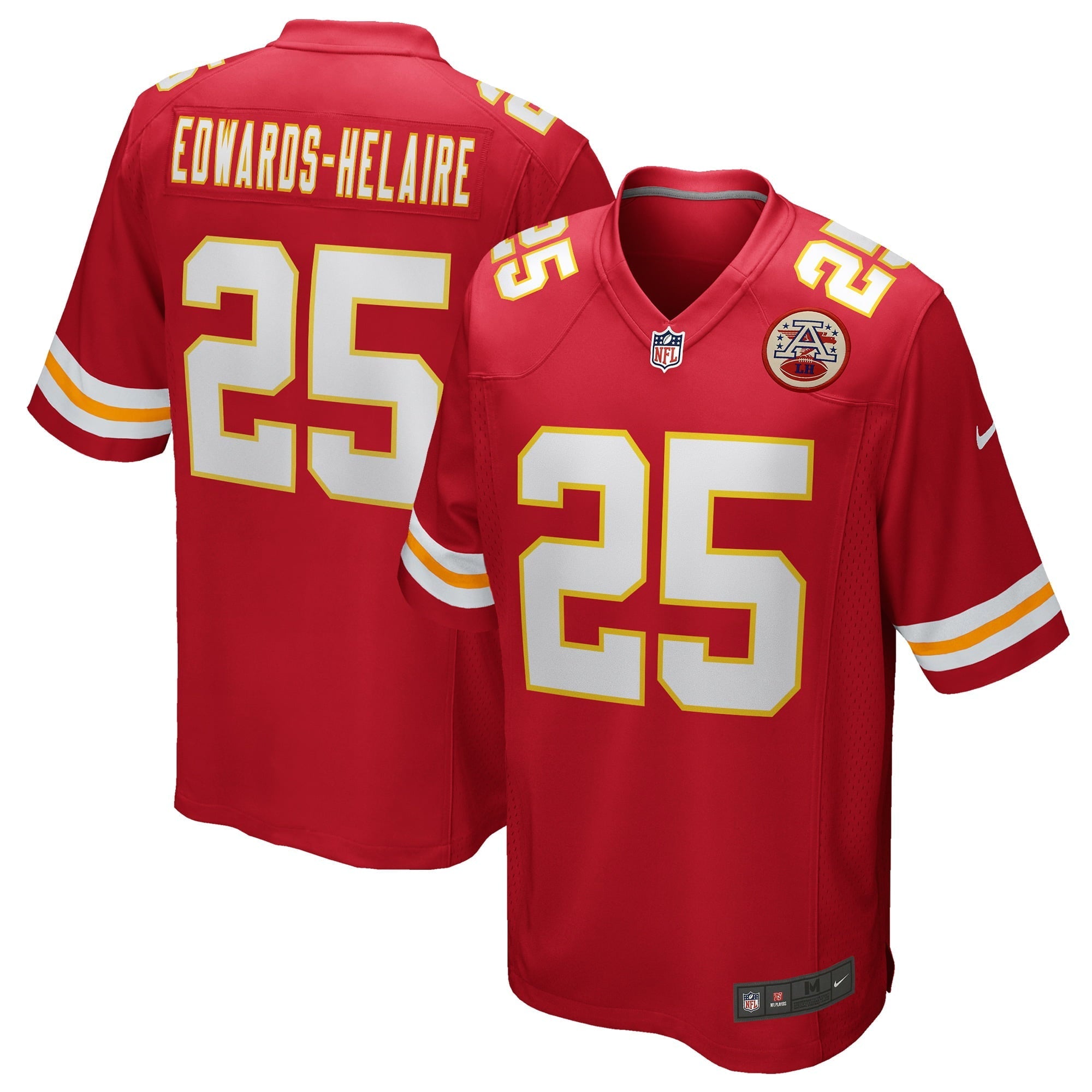 Men's Nike Clyde Edwards-Helaire Red Kansas City Chiefs Player Game Jersey - vstockx