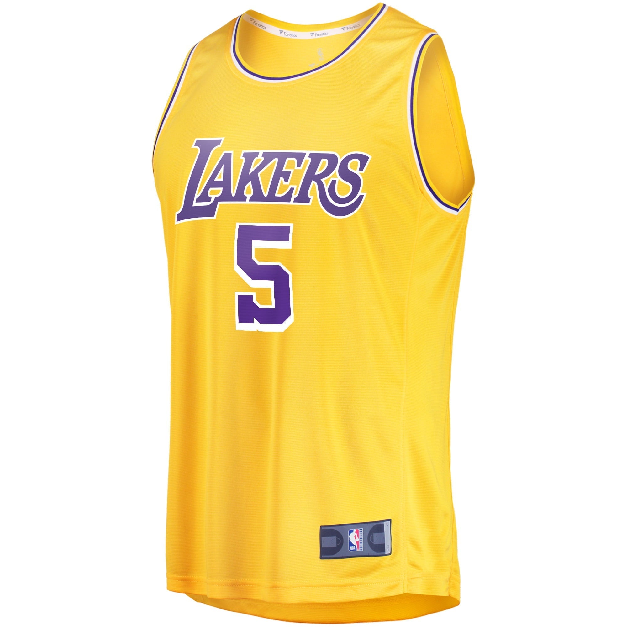 Men's Fanatics Branded Malik Beasley Gold Los Angeles Lakers Fast Break Player Jersey - Icon Edition - vstockx