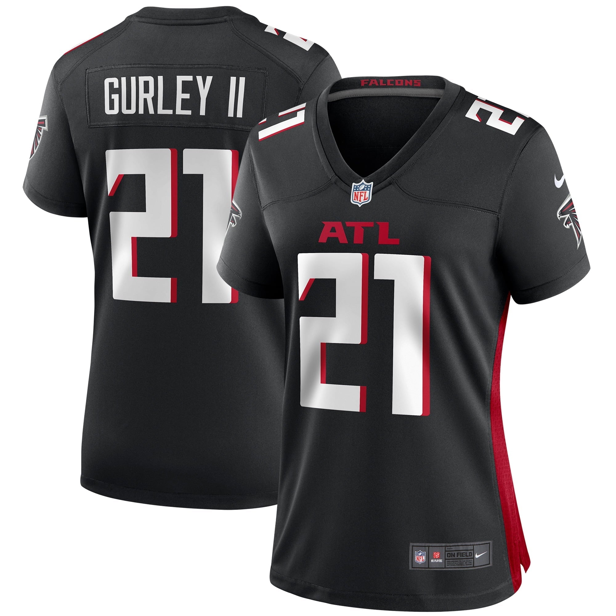 Women's Nike Todd Gurley II Black Atlanta Falcons Player Game Jersey - vstockx