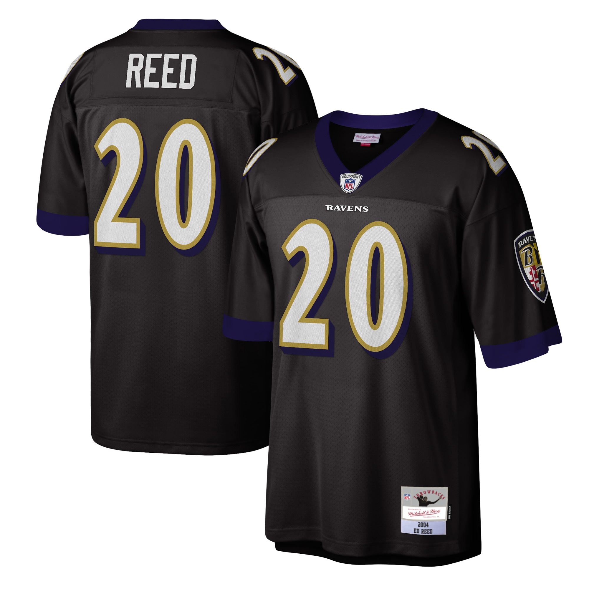 Ed Reed Baltimore Ravens Mitchell & Ness Legacy Replica Jersey - Black - vstockx