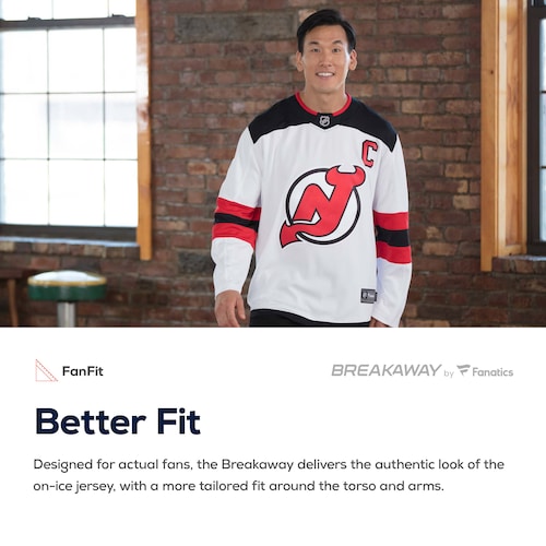 Youth Fanatics Branded Red New Jersey Devils Breakaway Home Jersey - vstockx
