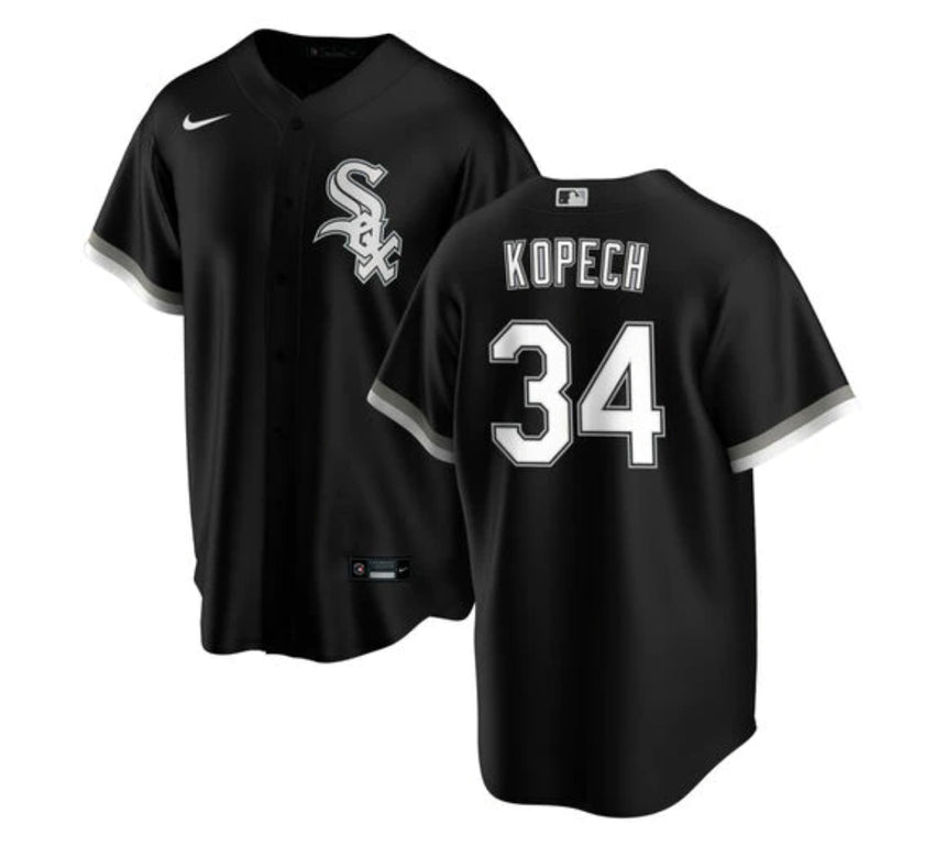 Men's Michael Kopech Chicago White Sox Black Alternate Premium Replica Jersey - vstockx