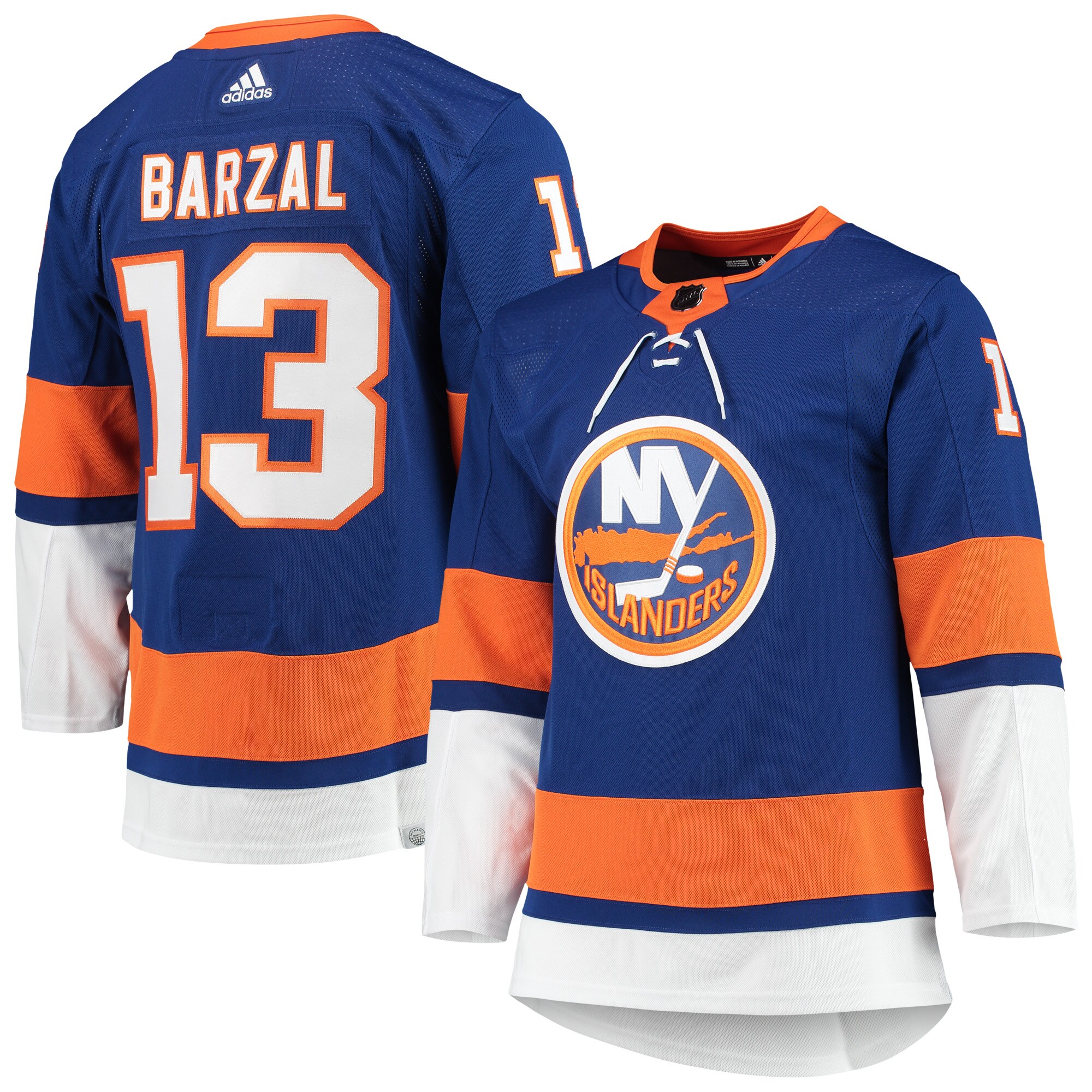Mathew Barzal New York Islanders adidas Home Primegreen Authentic Pro Player Jersey - Royal - vstockx