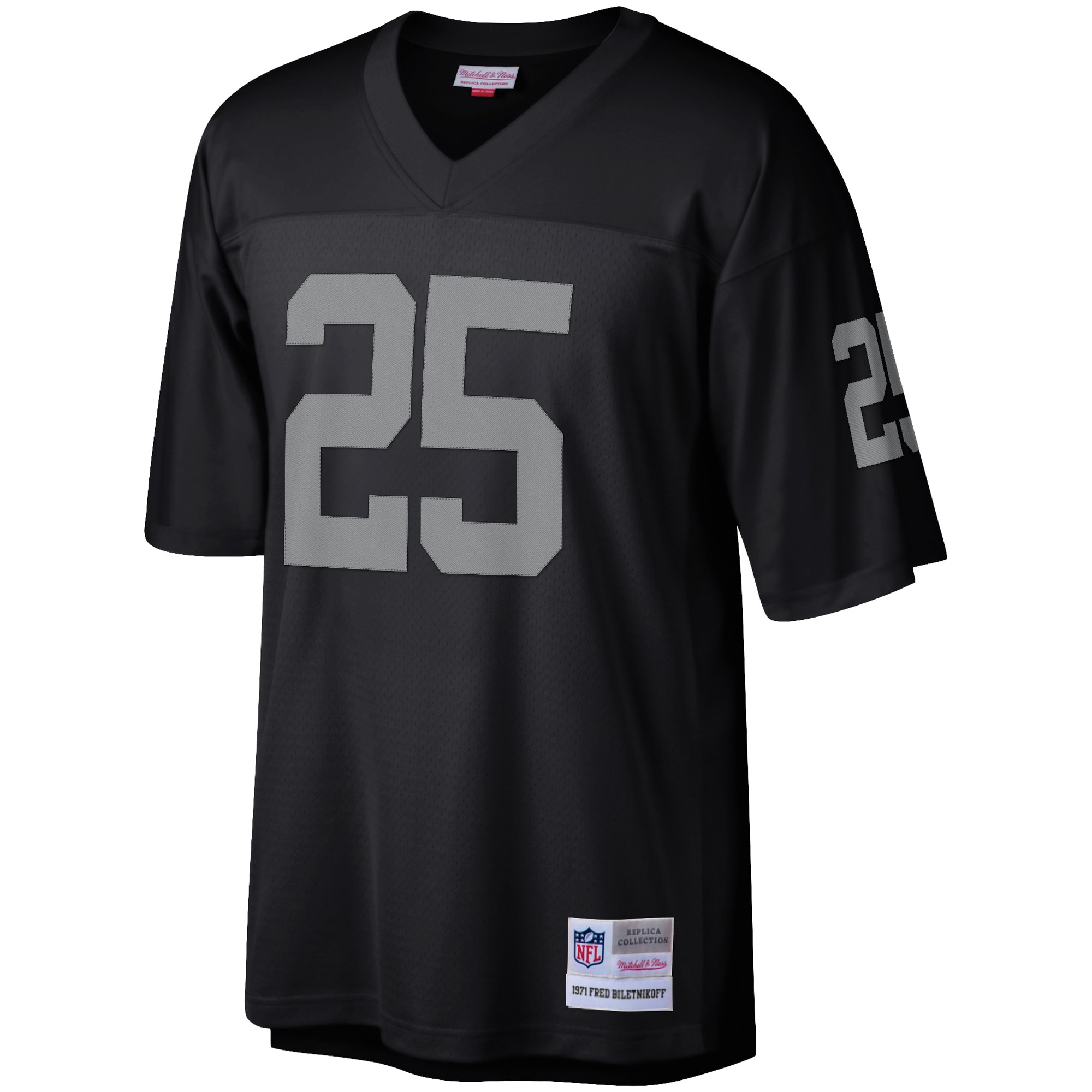 Fred Biletnikoff Las Vegas Raiders Mitchell & Ness Retired Player Legacy Replica Jersey - Black - vstockx