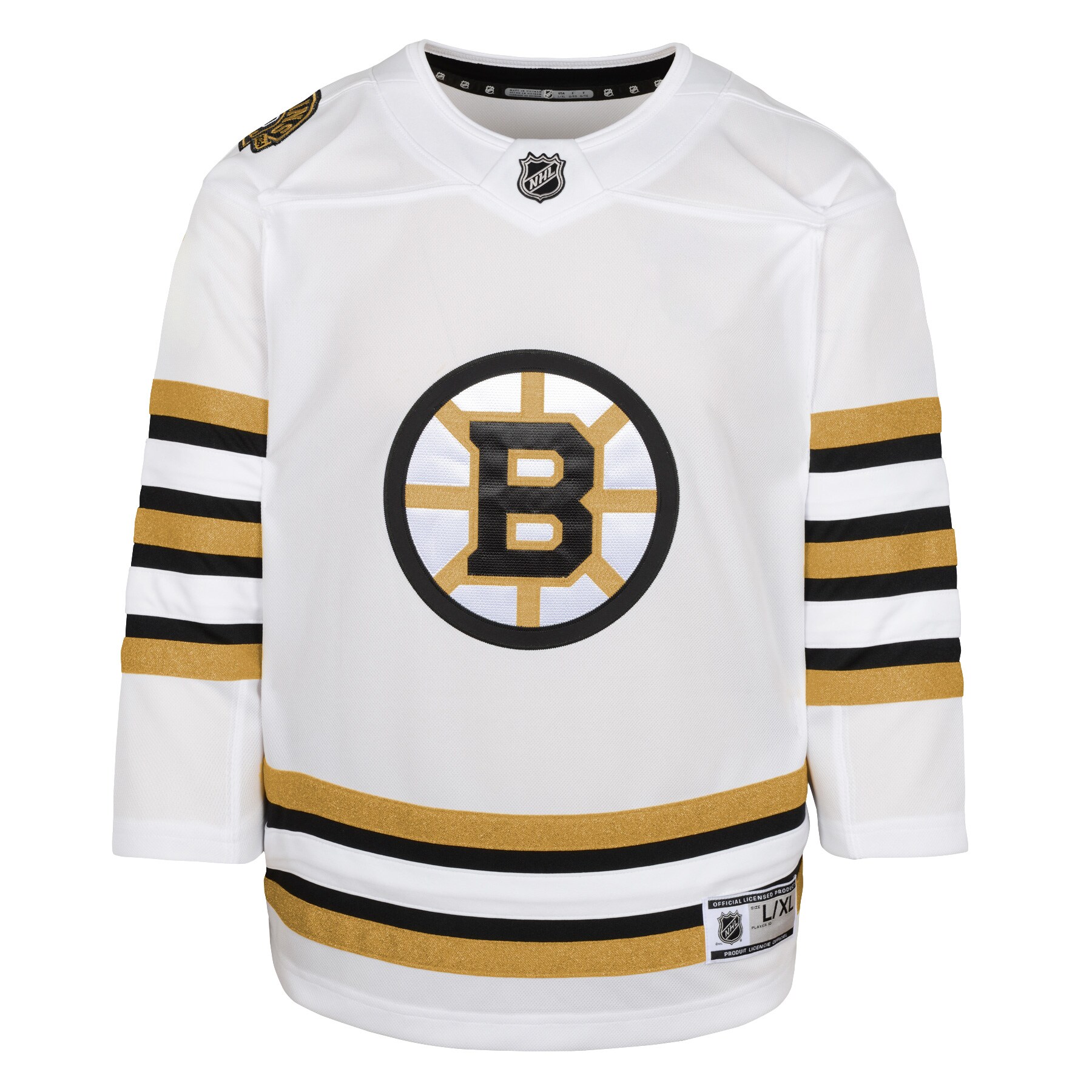 Boston Bruins Youth 100th Anniversary Premier Jersey - White - vstockx