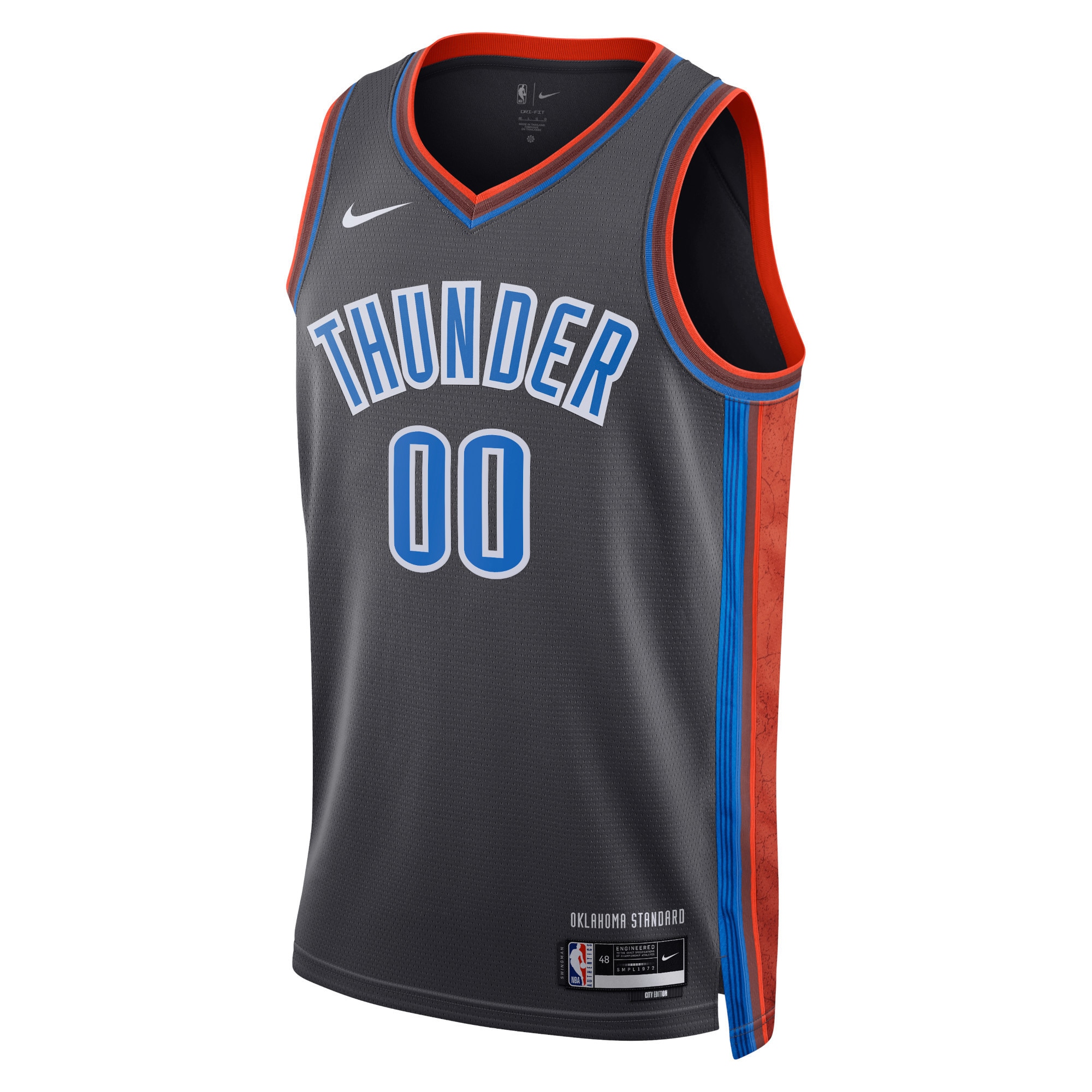 Oklahoma City Thunder Nike Unisex 2022/23 Swingman Custom Jersey - City Edition - Black - vstockx