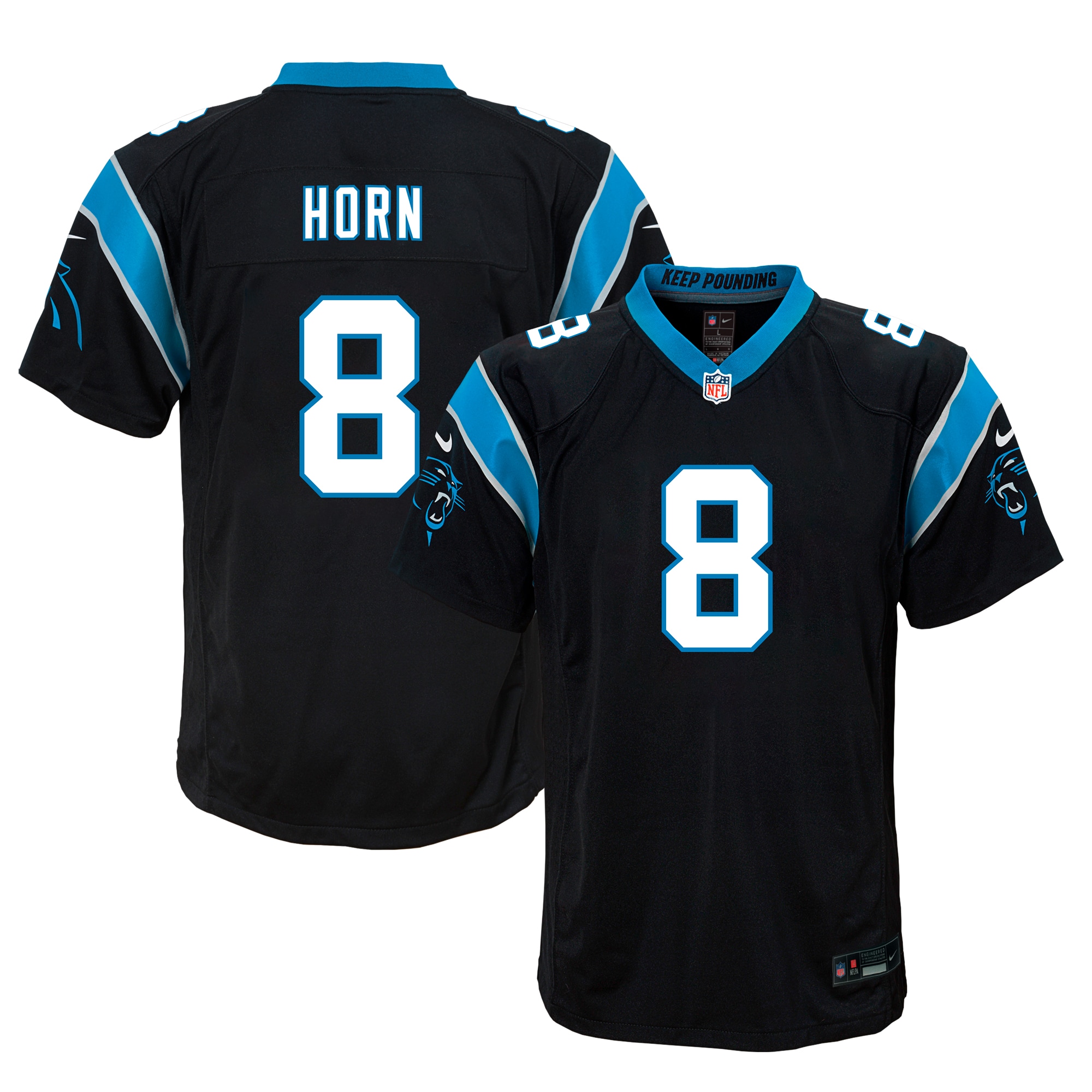 Jaycee Horn Carolina Panthers Nike Youth Game Jersey - Black - vstockx