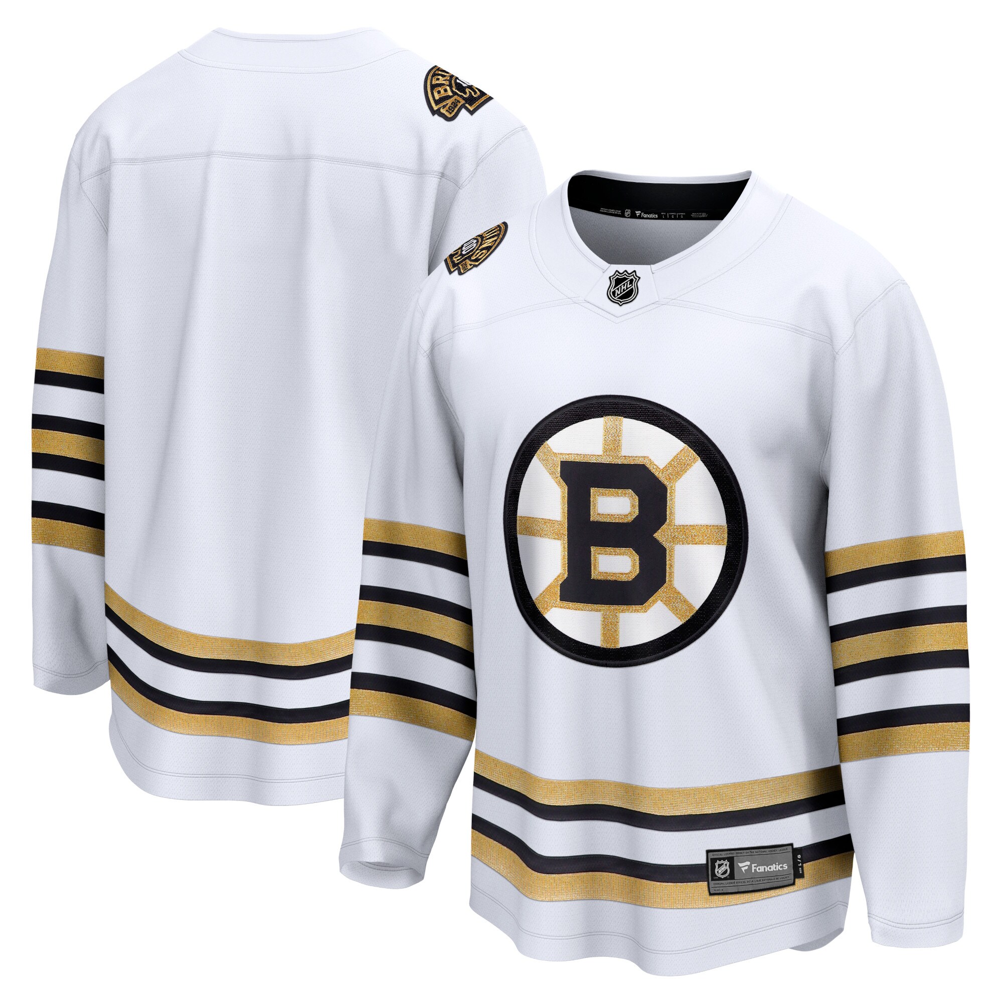 Boston Bruins Fanatics Branded 100th Anniversary Premier Breakaway Jersey - White - vstockx