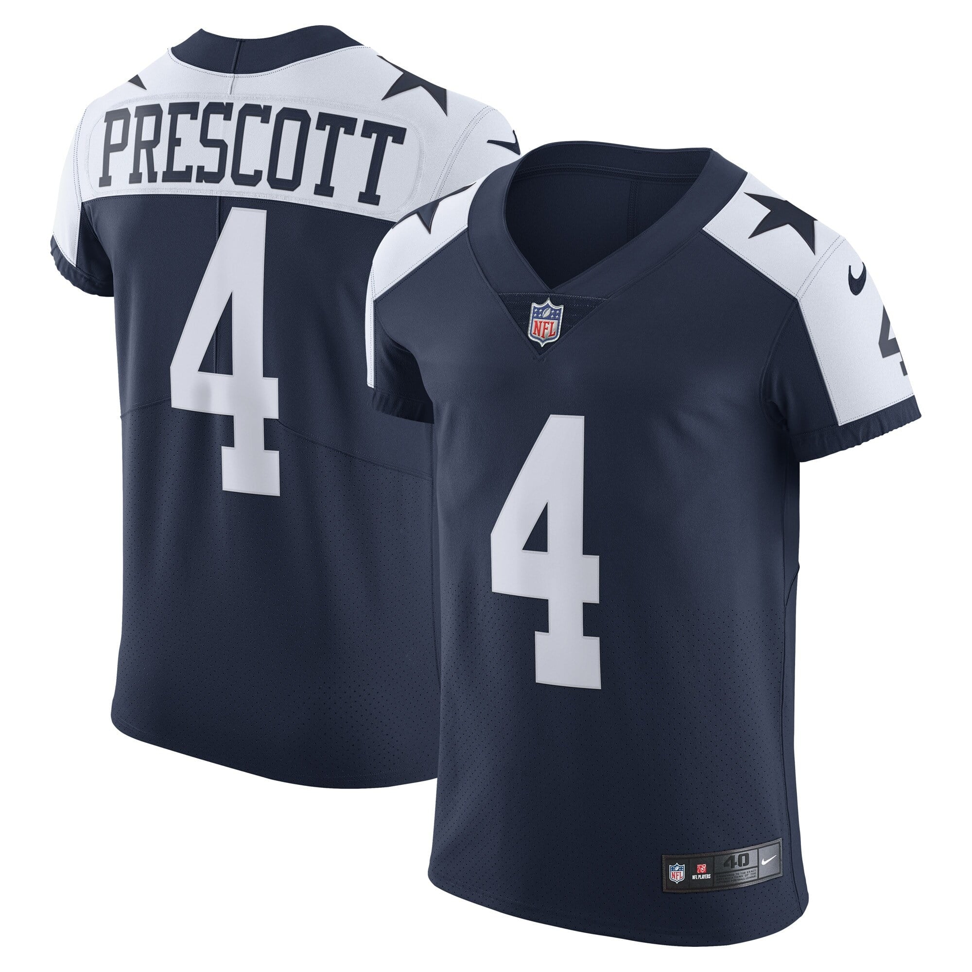 Men's Nike Dak Prescott Navy Dallas Cowboys Alternate Vapor Elite Player Jersey - vstockx