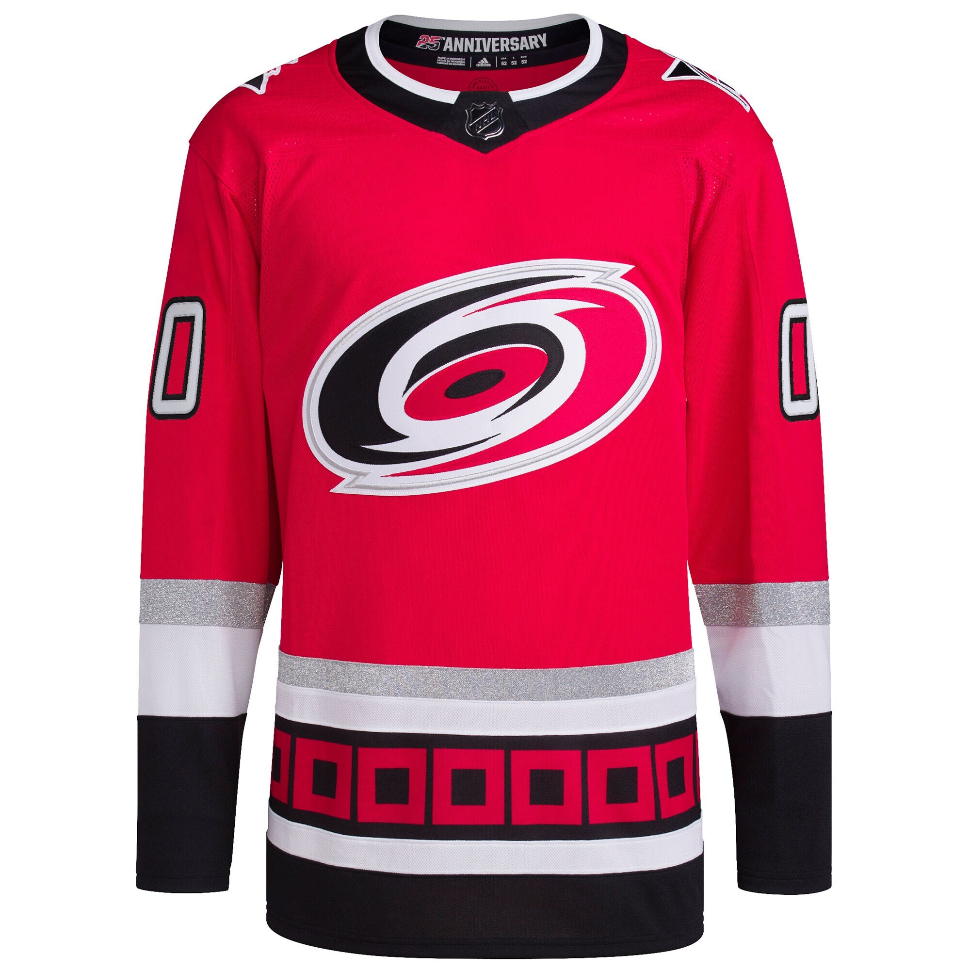 Carolina Hurricanes adidas 25th Anniversary Primegreen Authentic Pro Custom Jersey - Red - vstockx