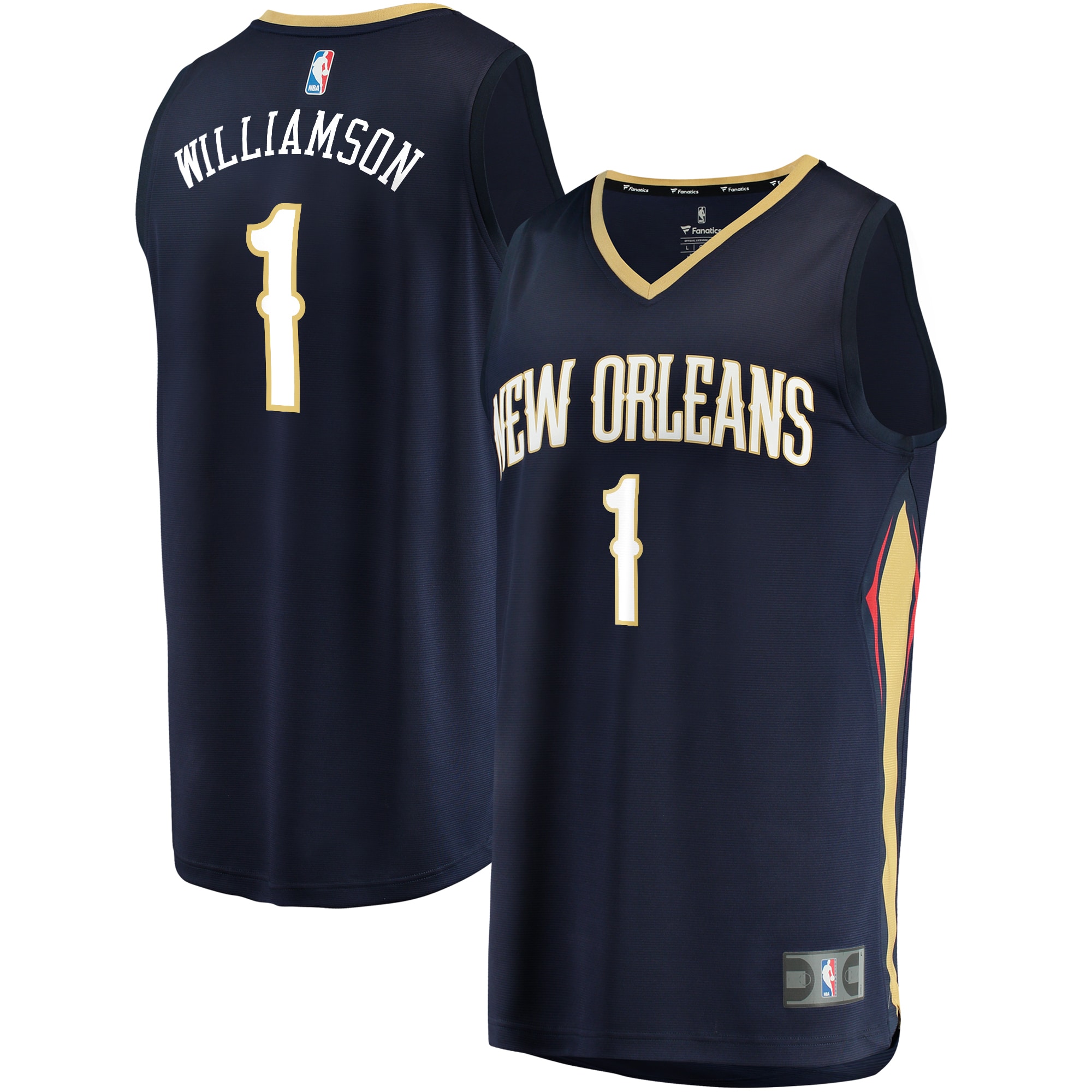 Zion Williamson New Orleans Pelicans Fanatics Branded Youth Replica Fast Break Jersey Navy - Icon Edition - vstockx
