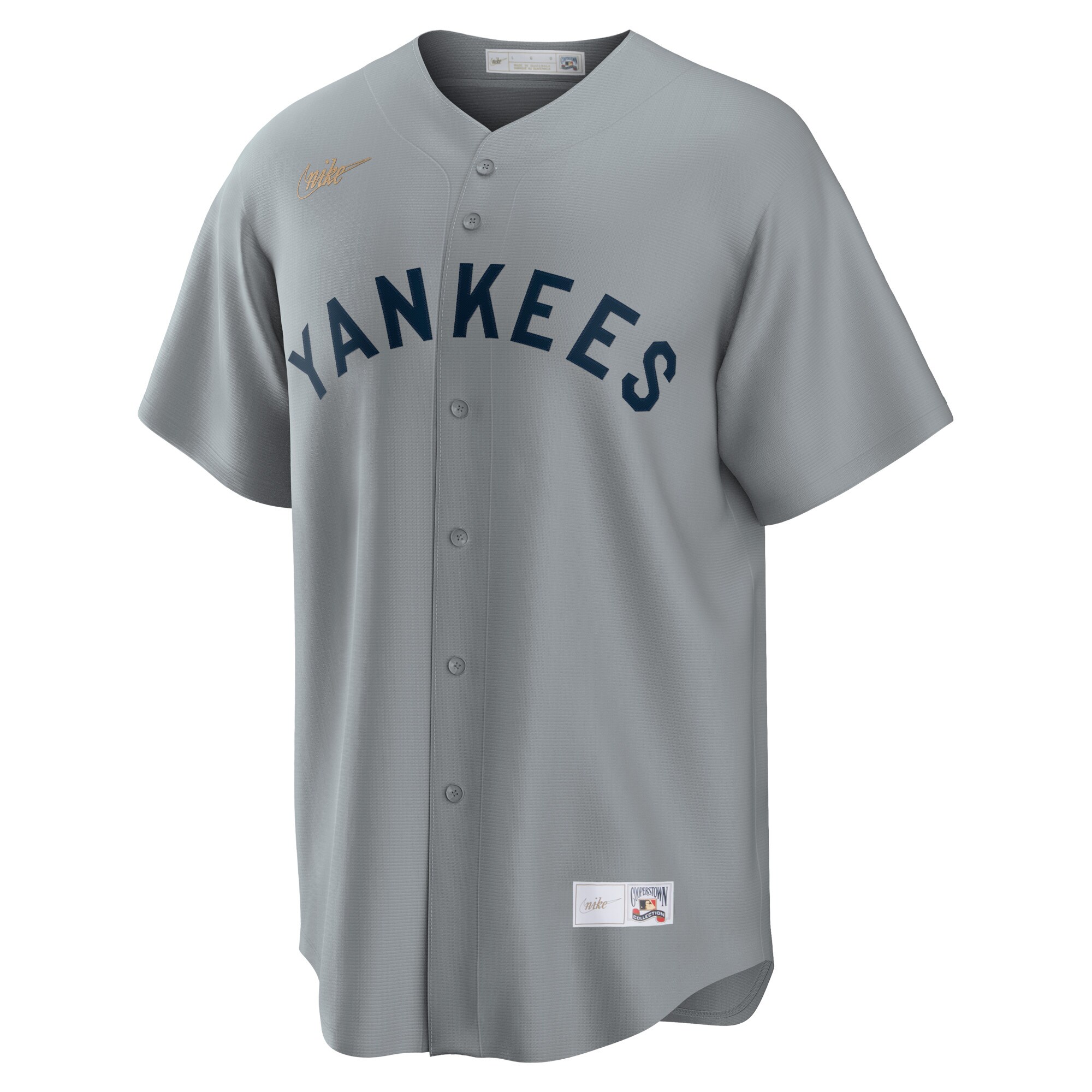 Babe Ruth New York Yankees Nike Road Cooperstown Collection Player Jersey - Gray - vstockx