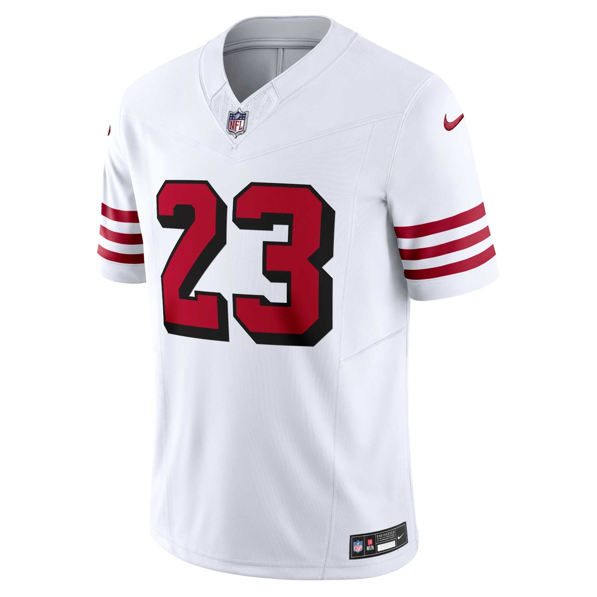 Men's Nike Christian McCaffrey White San Francisco 49ers Alternate Vapor F.U.S.E. Limited Jersey - vstockx