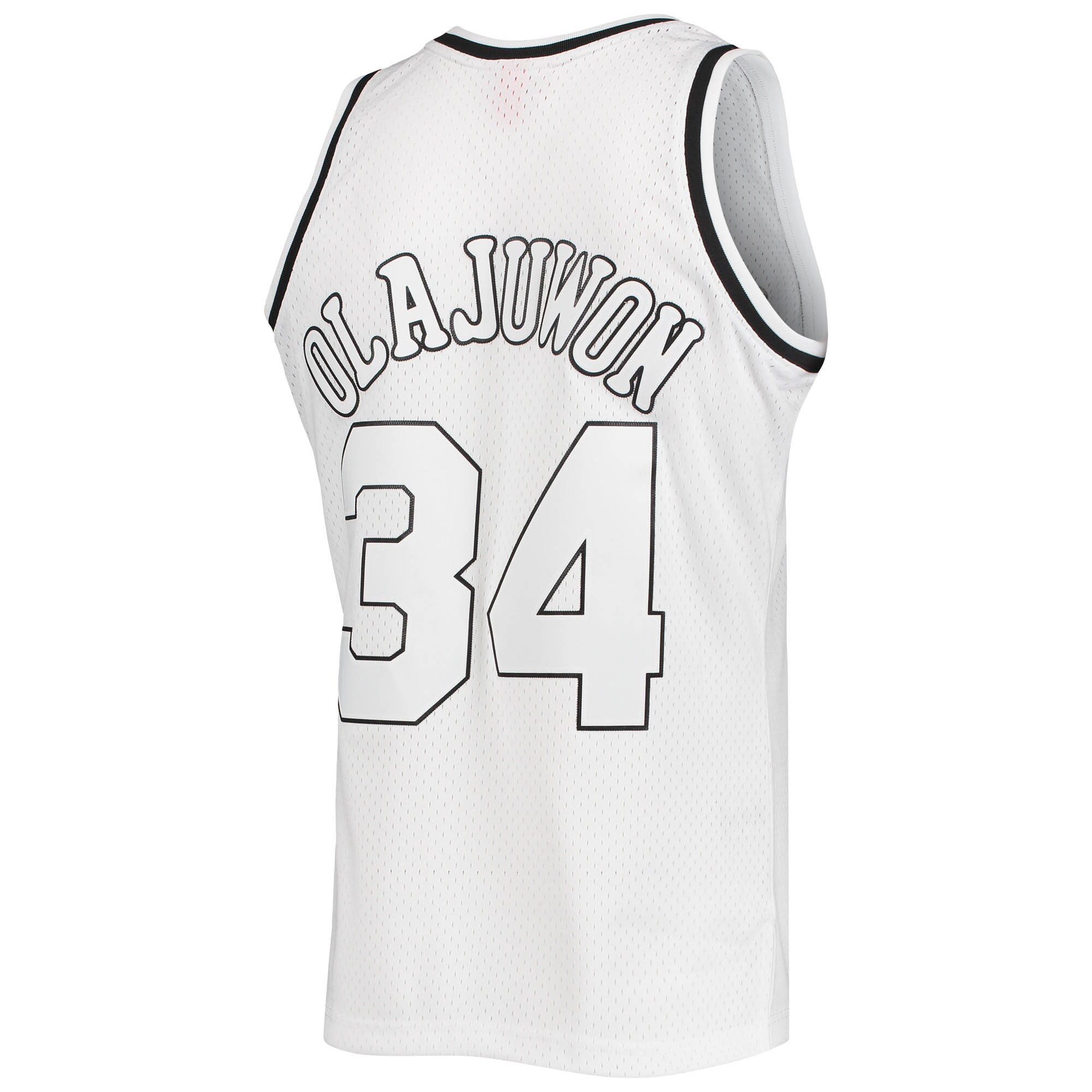 Hakeem Olajuwon Houston Rockets Mitchell & Ness White Out Swingman Jersey - vstockx