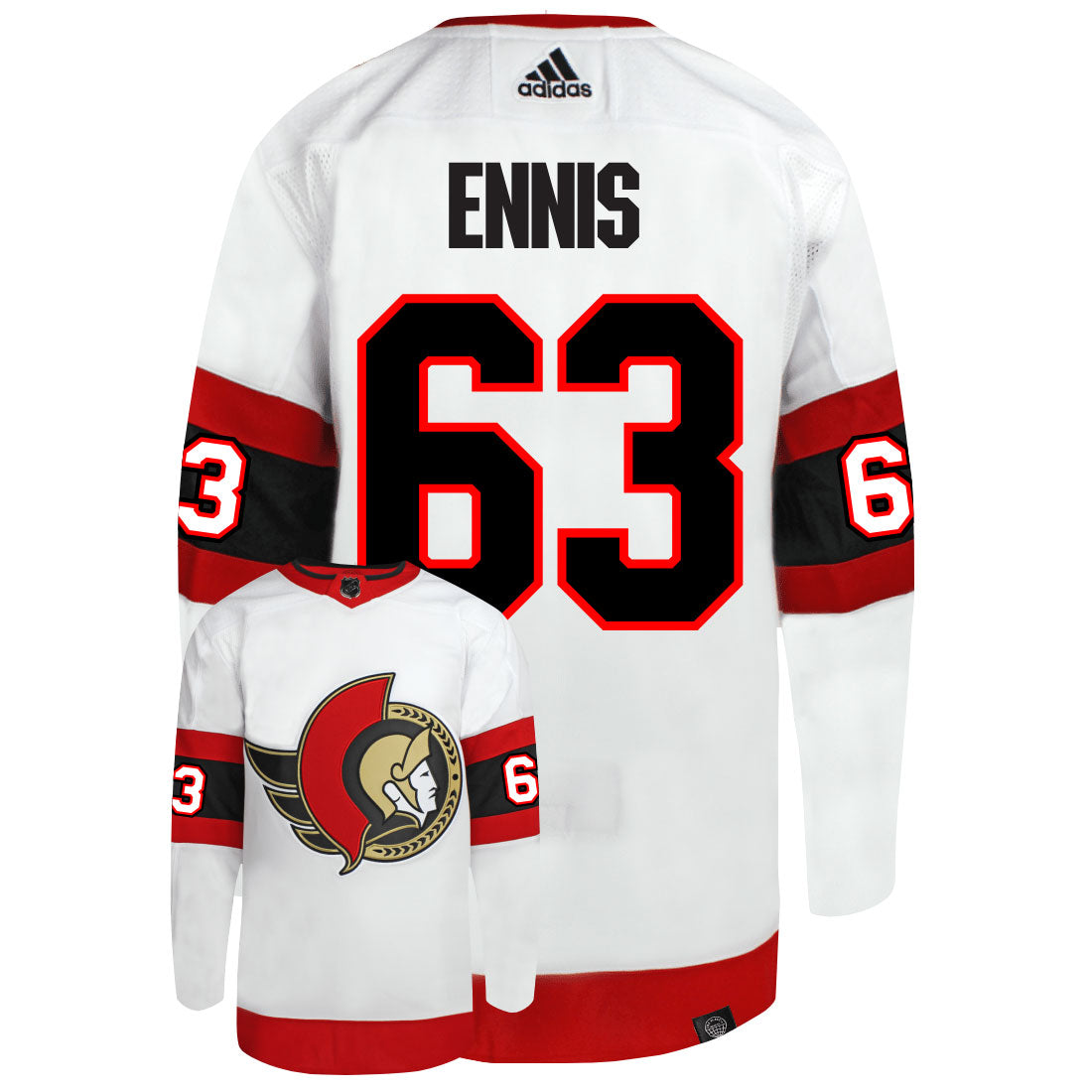 Tyler Ennis Ottawa Senators Adidas Primegreen Authentic NHL Hockey Jersey - vstockx