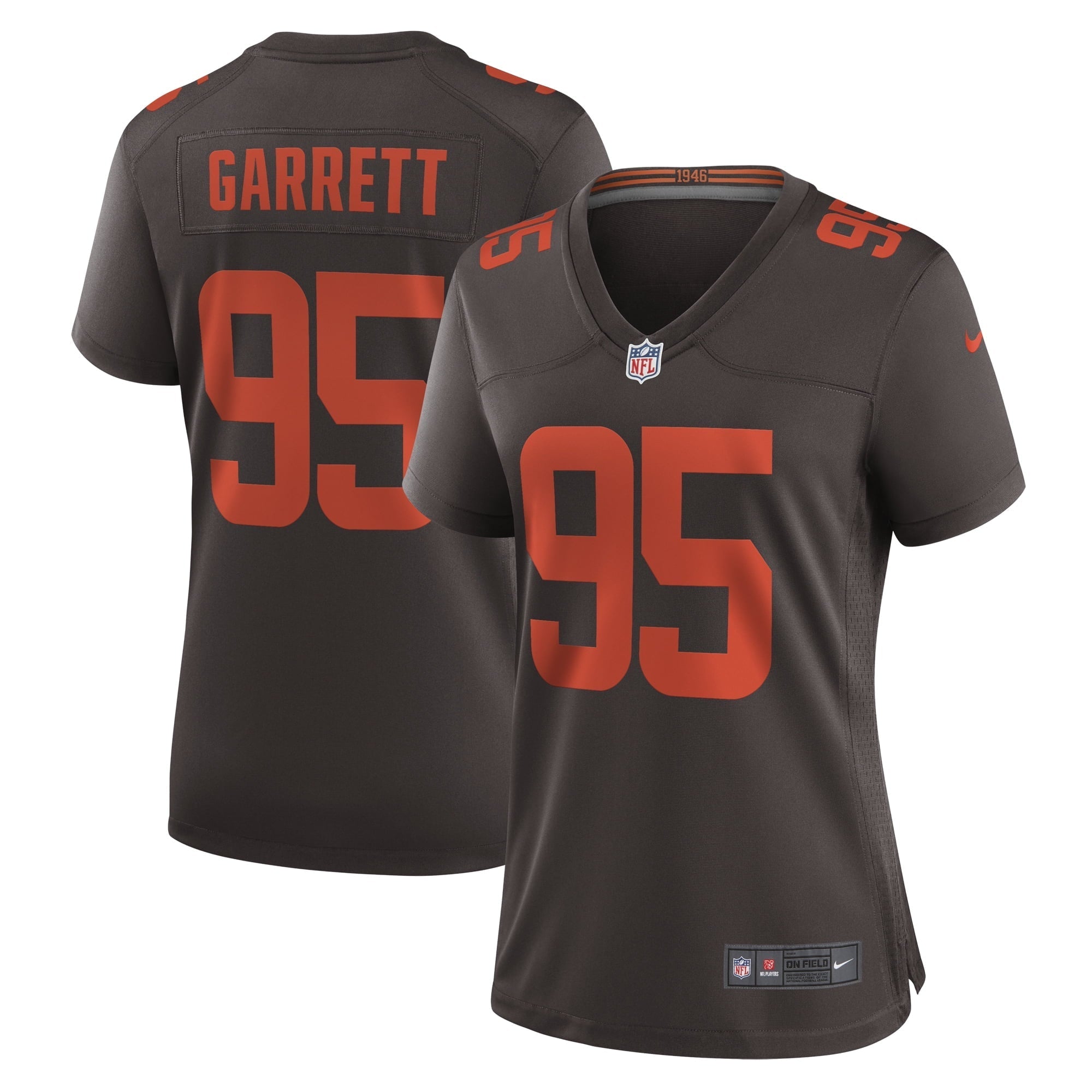 Women's Nike Myles Garrett Brown Cleveland Browns Alternate Game Jersey - vstockx