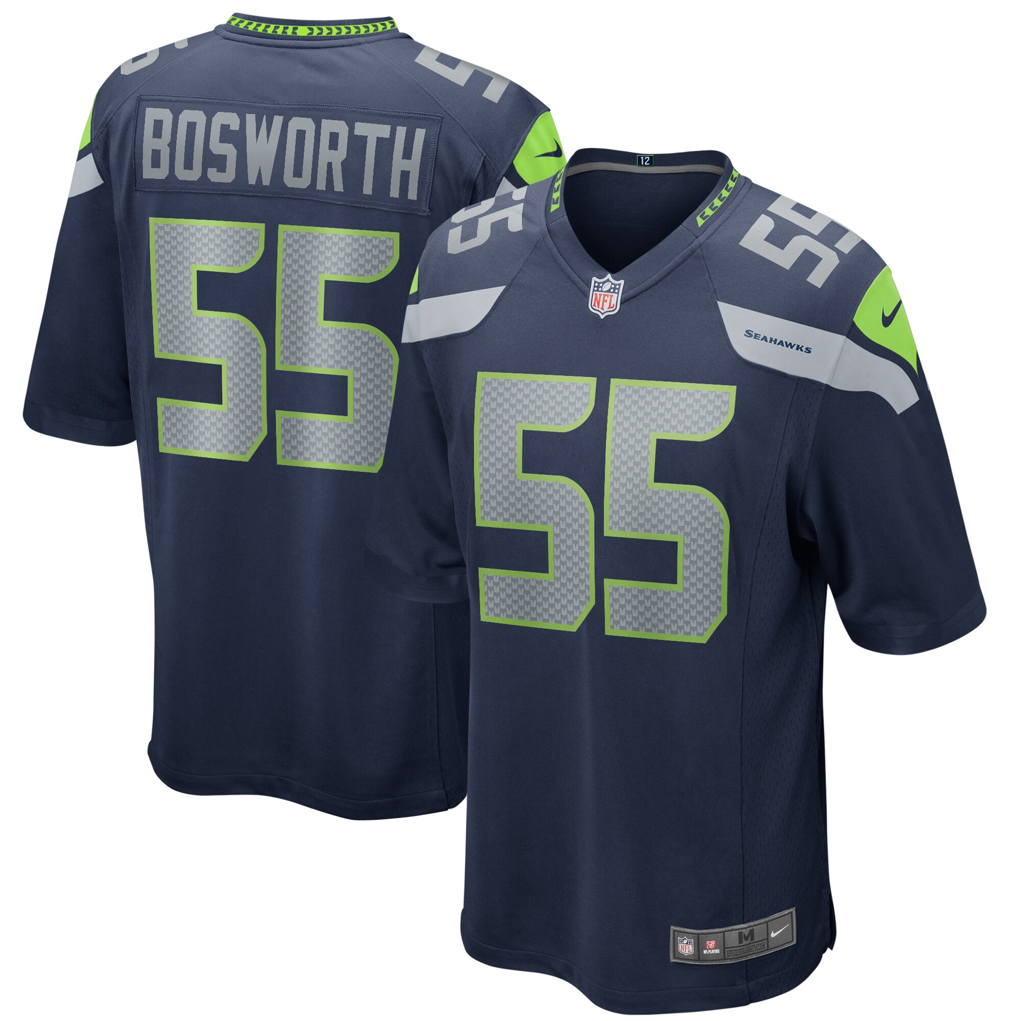 Brian Bosworth Seattle Seahawks Nike Game Retired Player Jersey - College Navy - vstockx