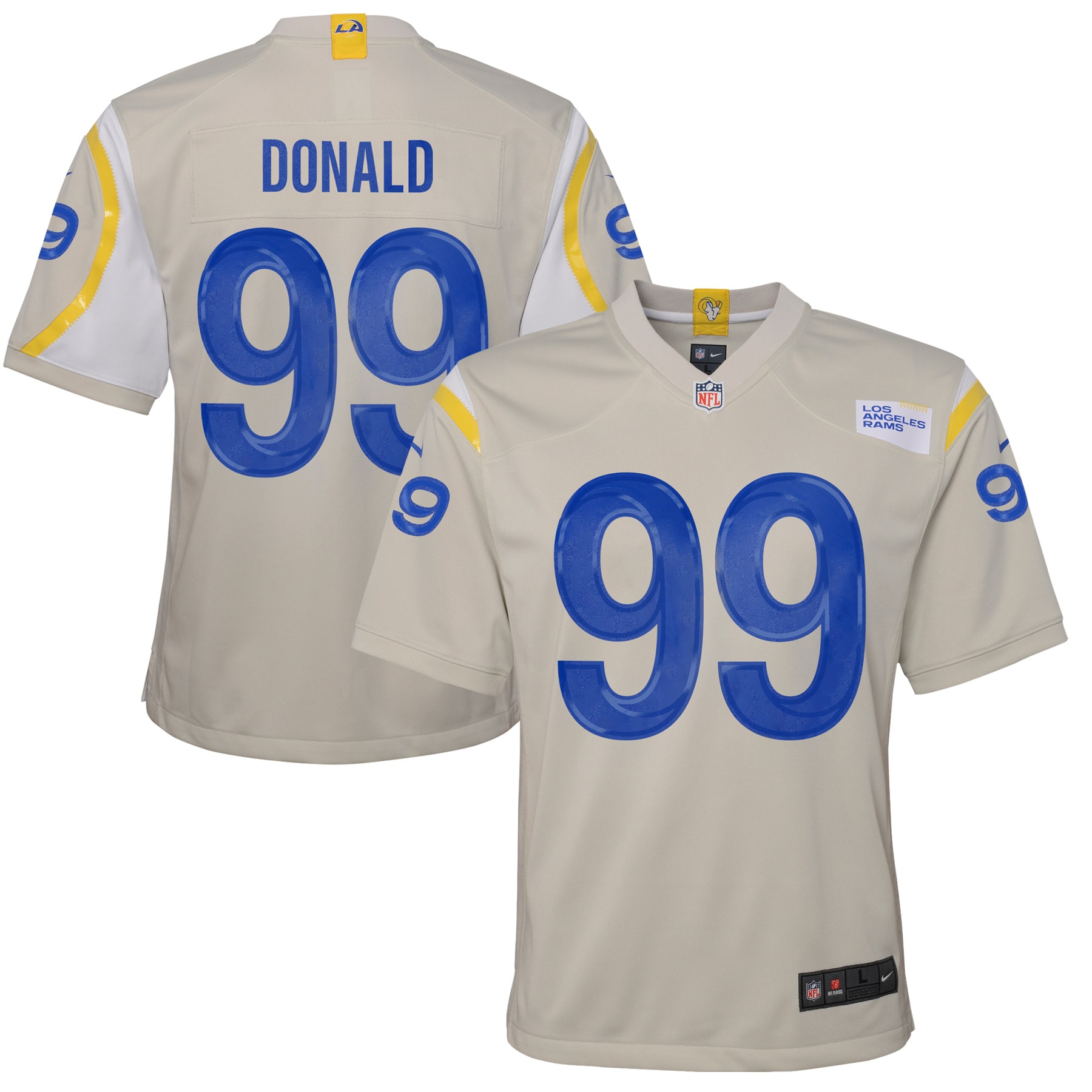 Aaron Donald Los Angeles Rams Nike Youth Game Jersey - Cream - vstockx