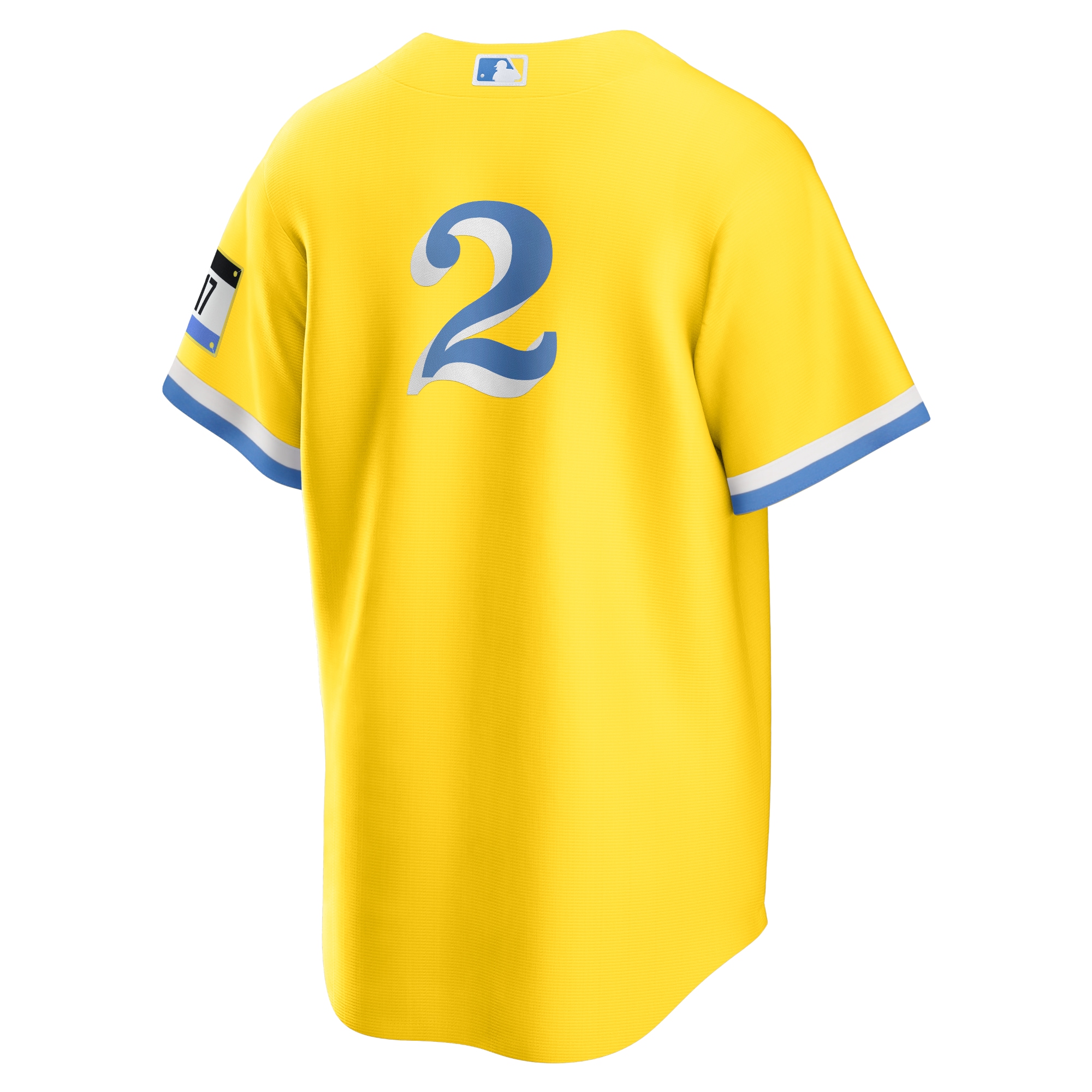 Xander Bogaerts Boston Red Sox Nike City Connect Replica Player Jersey - Gold/Light Blue - vstockx