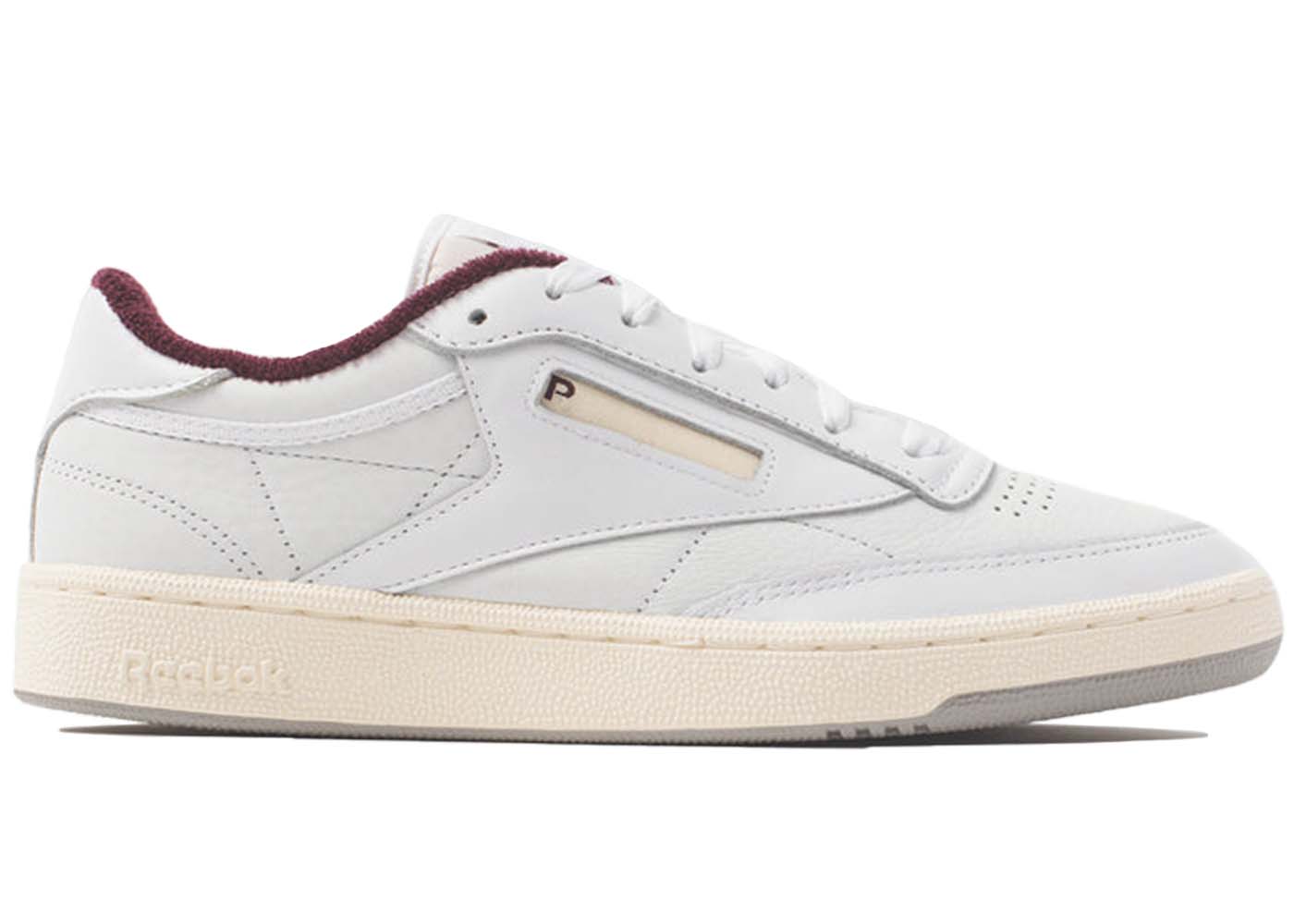 Reebok Club C 85 Packer Shoes Chalk White Maroon - vstockx