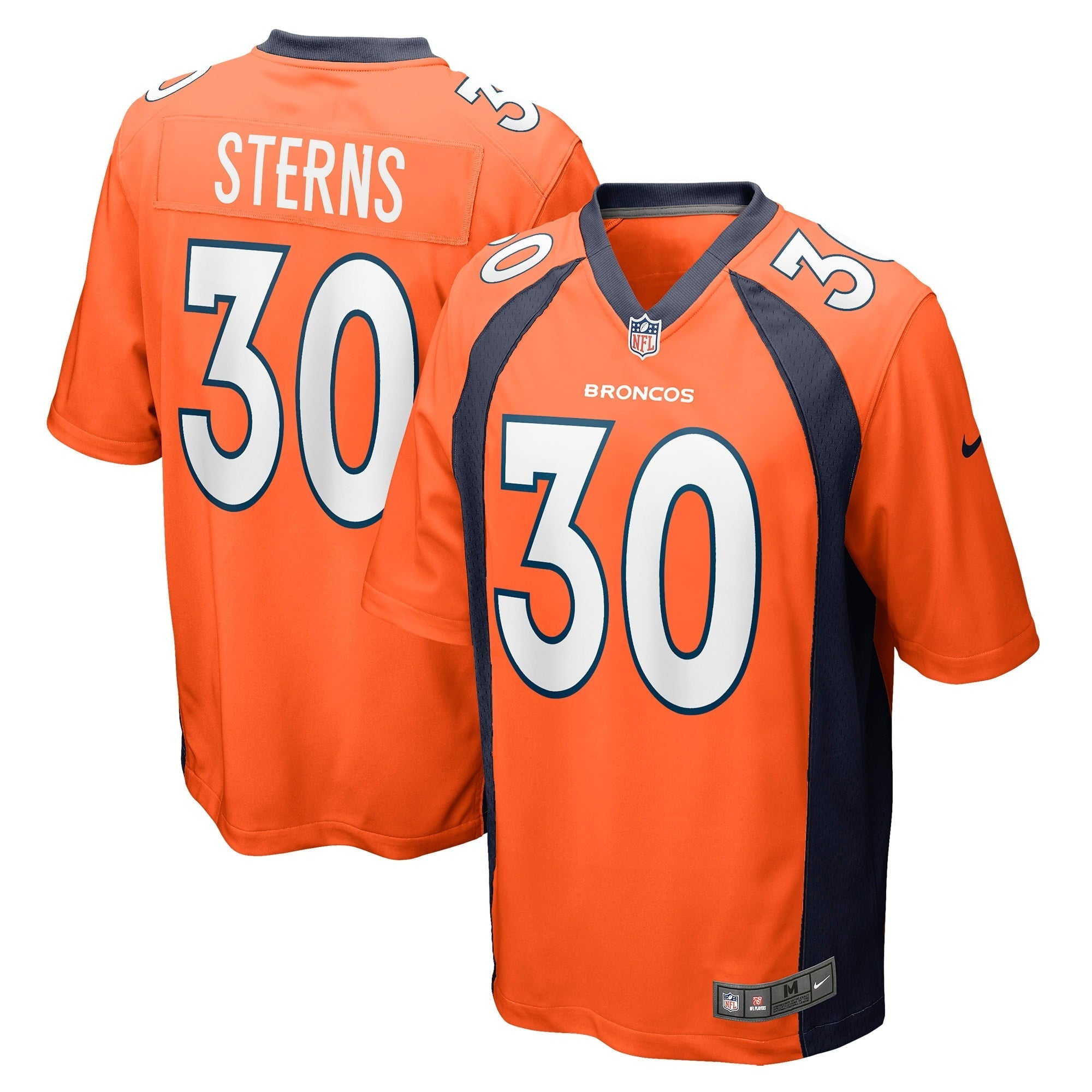 Men's Nike Caden Sterns Orange Denver Broncos Game Jersey - vstockx