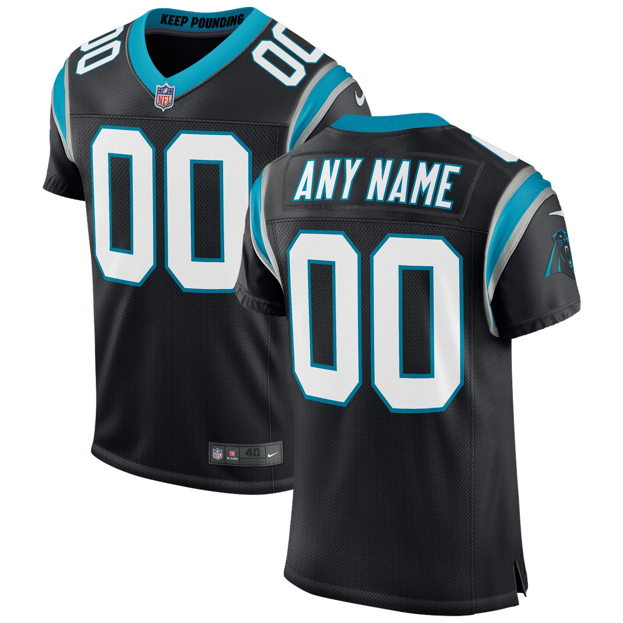 Carolina Panthers Nike Classic Custom Elite Jersey - Black - vstockx