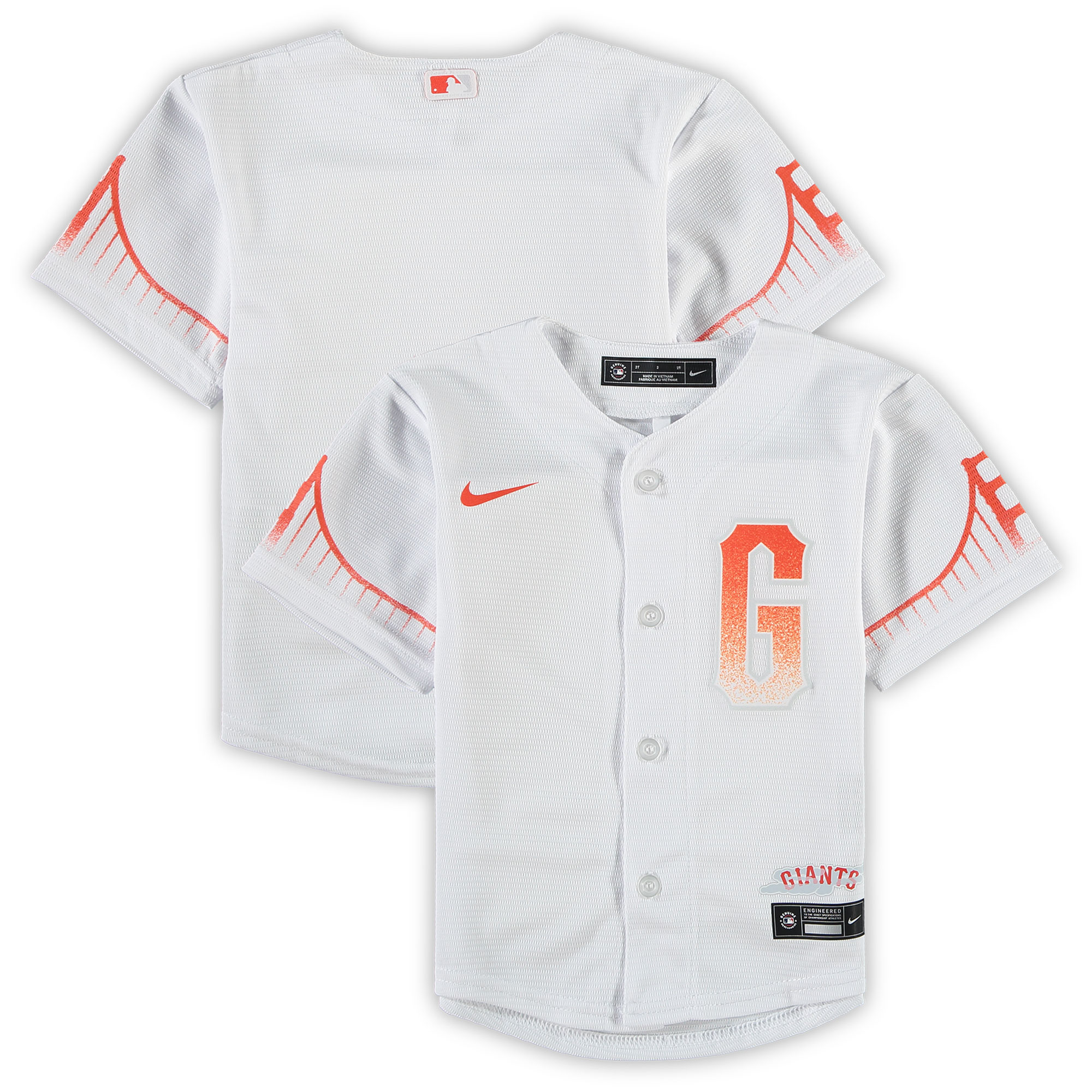 San Francisco Giants Nike Toddler MLB City Connect Replica Team Jersey - White - vstockx