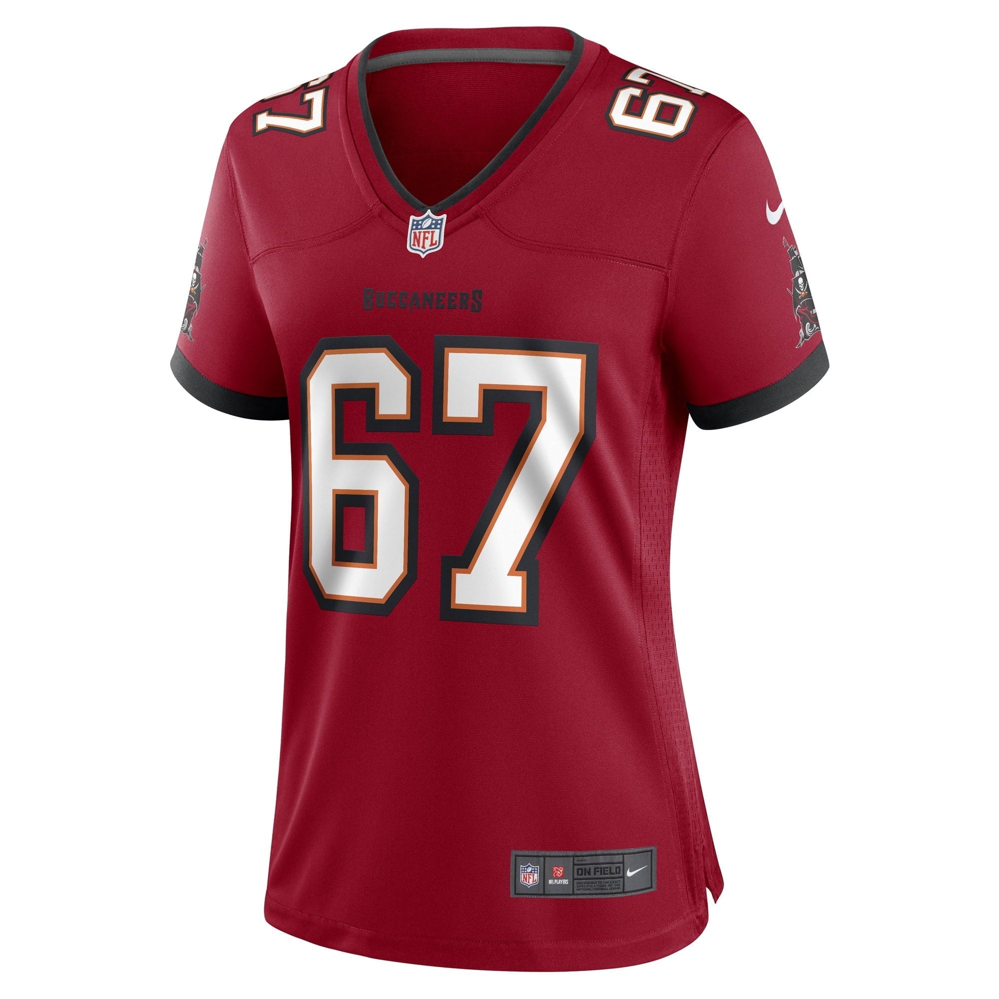 Women's Nike Luke Goedeke Red Tampa Bay Buccaneers Game Player Jersey - vstockx