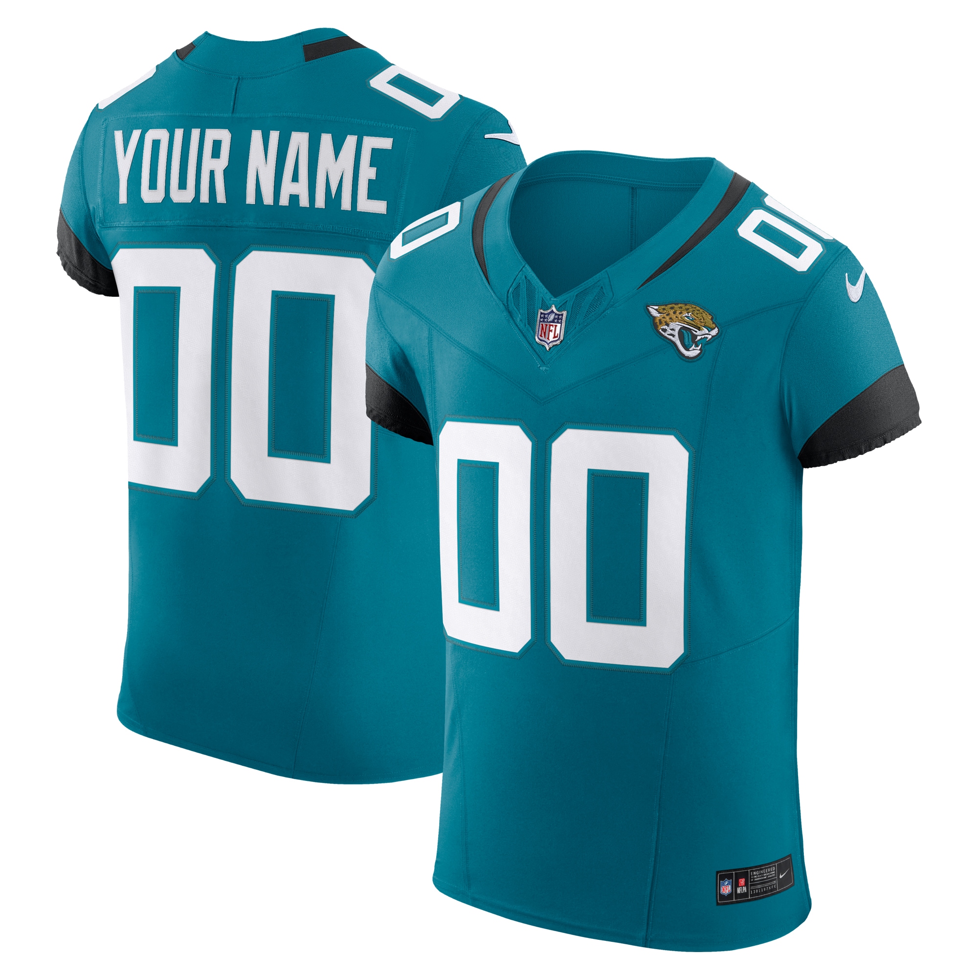 Jacksonville Jaguars Nike Vapor F.U.S.E. Elite Custom Jersey - Teal - vstockx