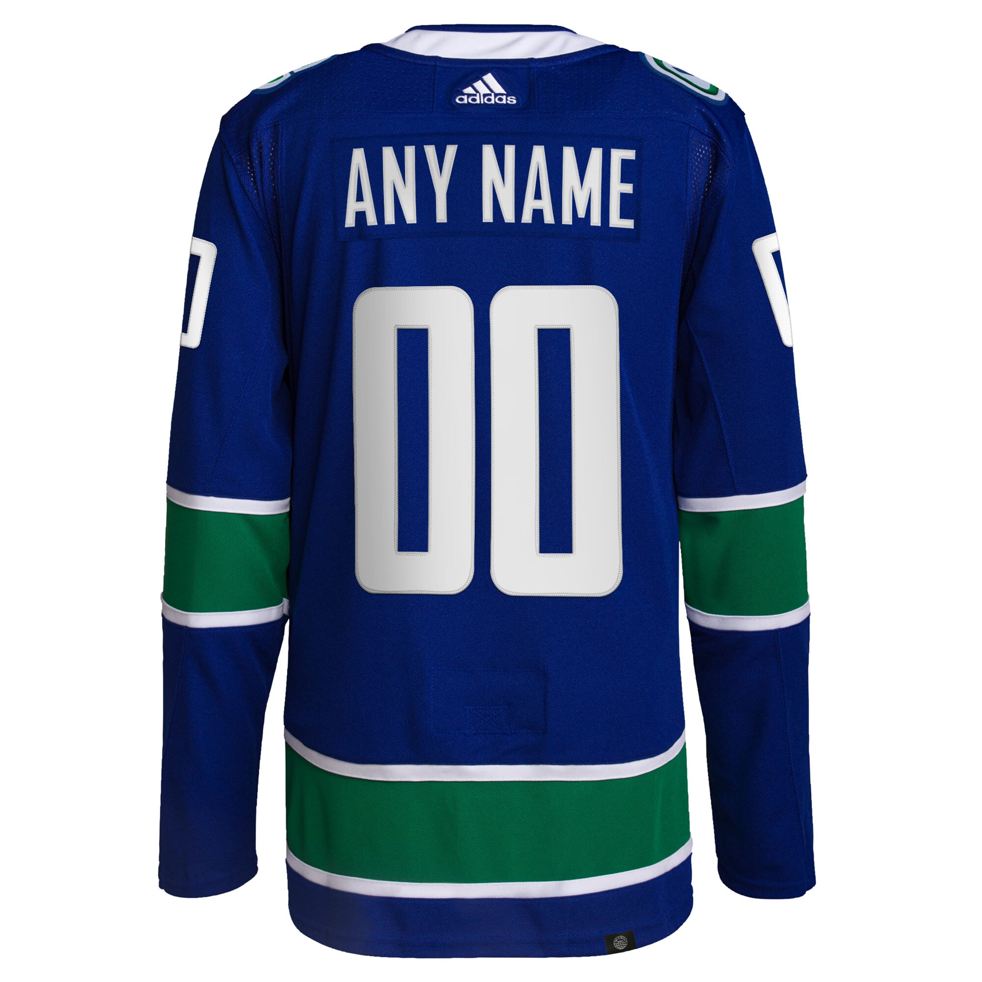 Vancouver Canucks adidas Home Primegreen Authentic Pro Custom Jersey - Royal - vstockx