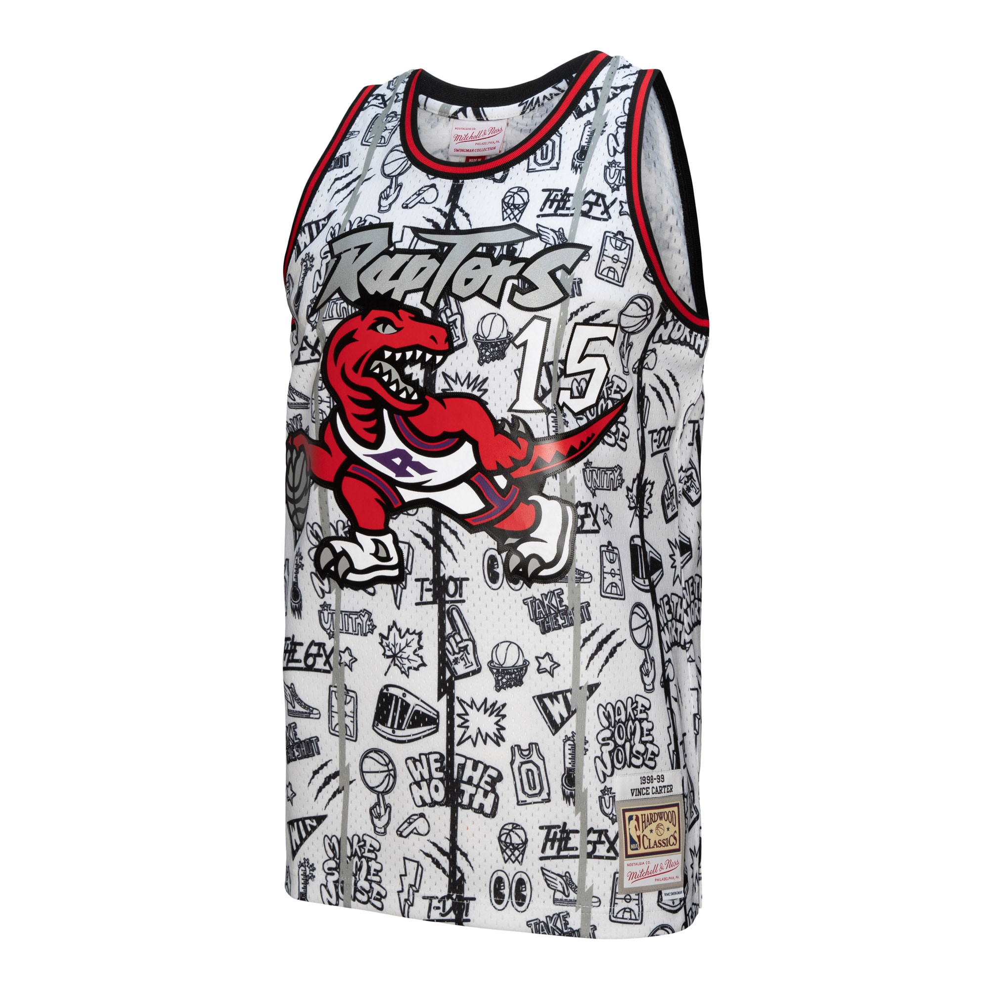 Vince Carter Toronto Raptors Mitchell & Ness 1998/99 Swingman Jersey - White - vstockx